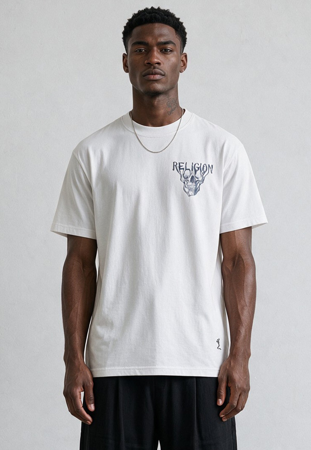 DRIPPING SKULL T-SHIRT WHITE