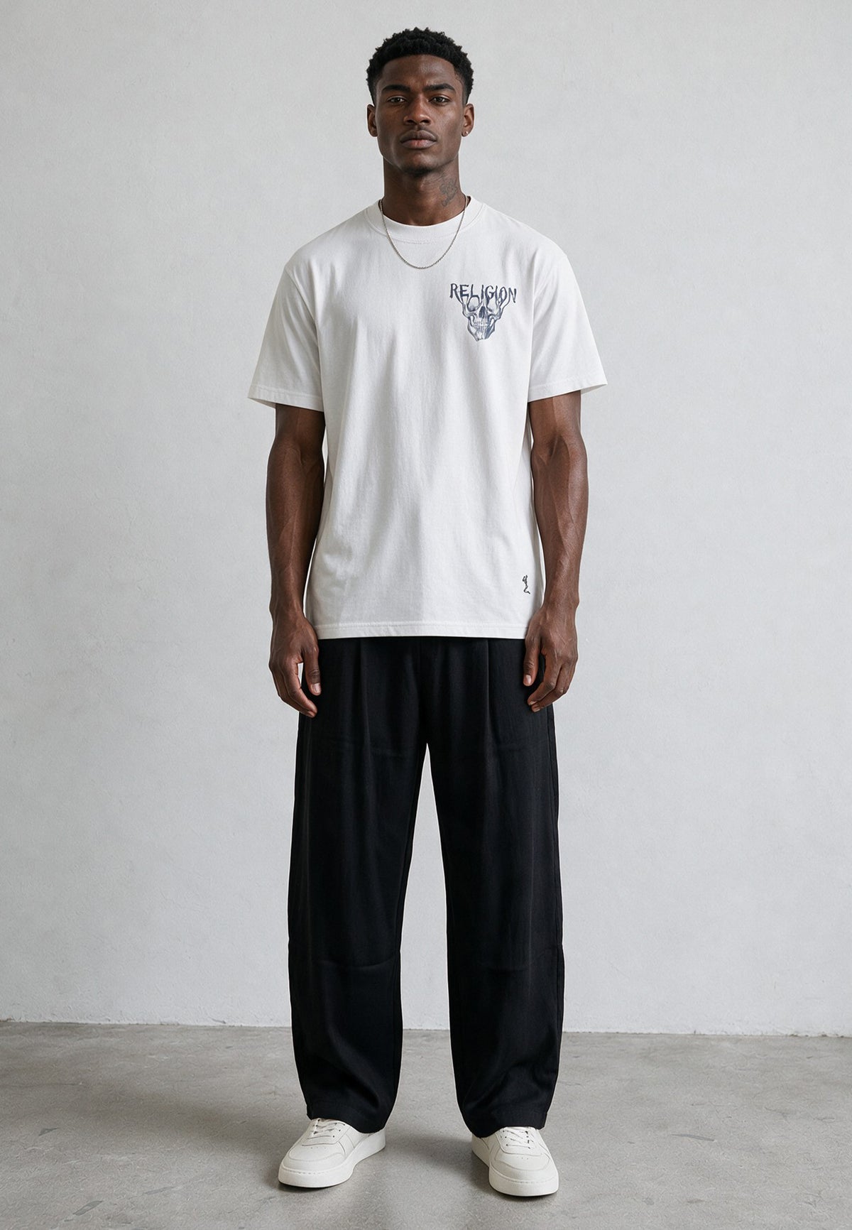DRIPPING SKULL T-SHIRT WHITE