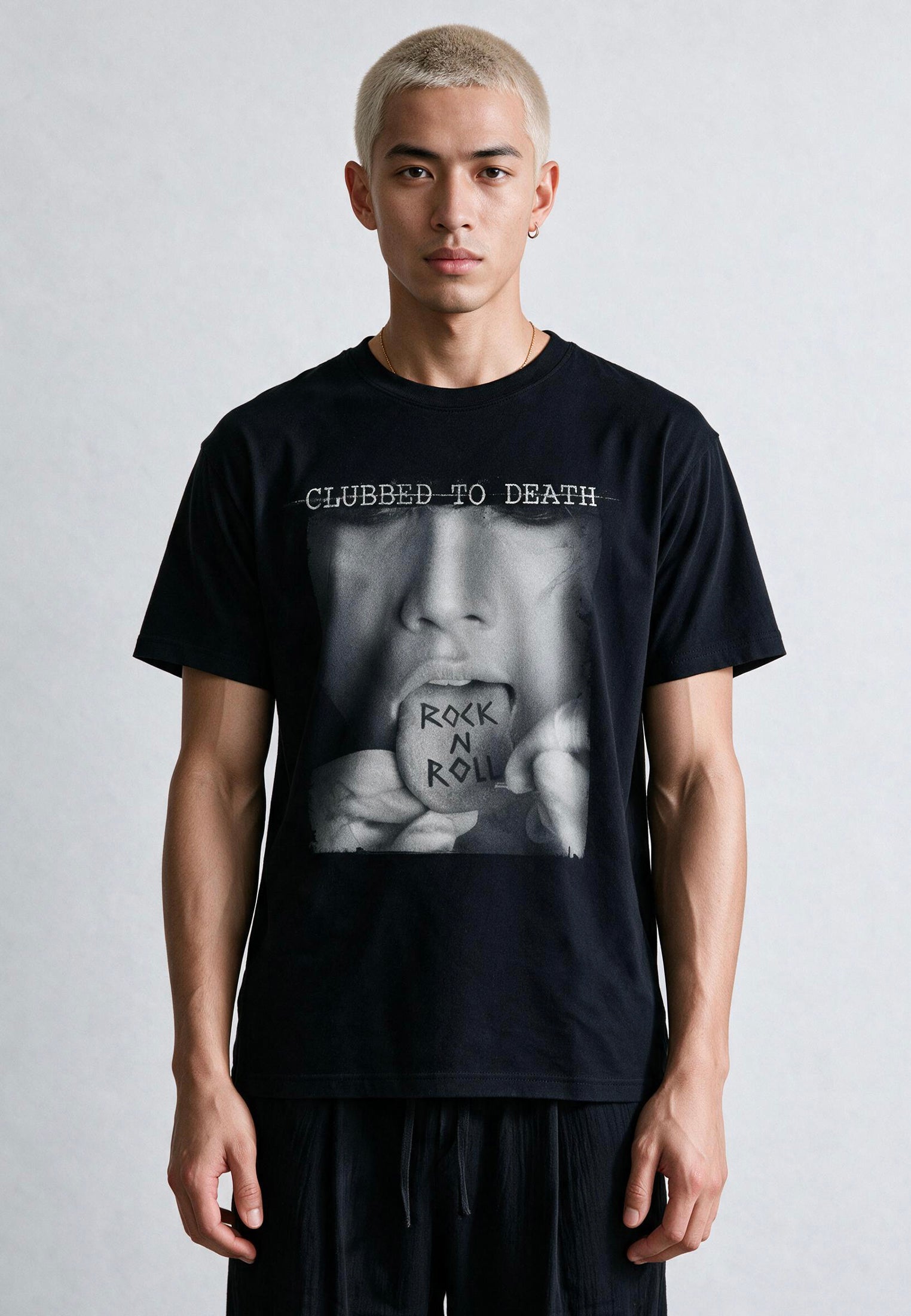 ROCK N ROLL T-SHIRT BLACK