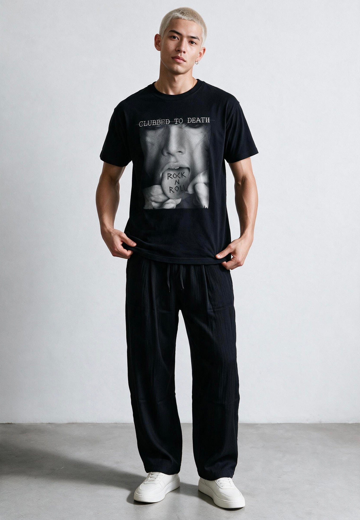 ROCK N ROLL T-SHIRT BLACK