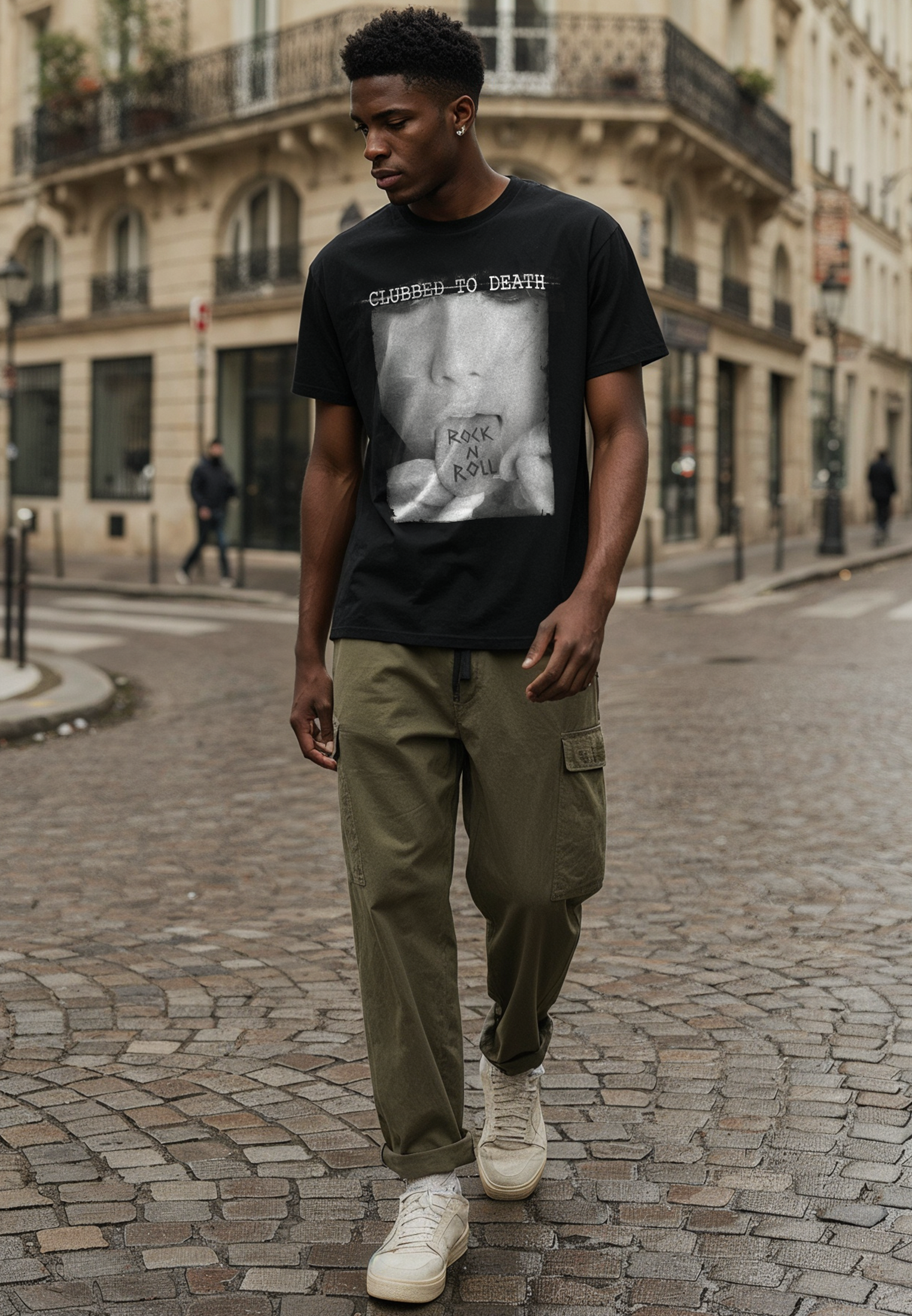 ROCK N ROLL T-SHIRT BLACK