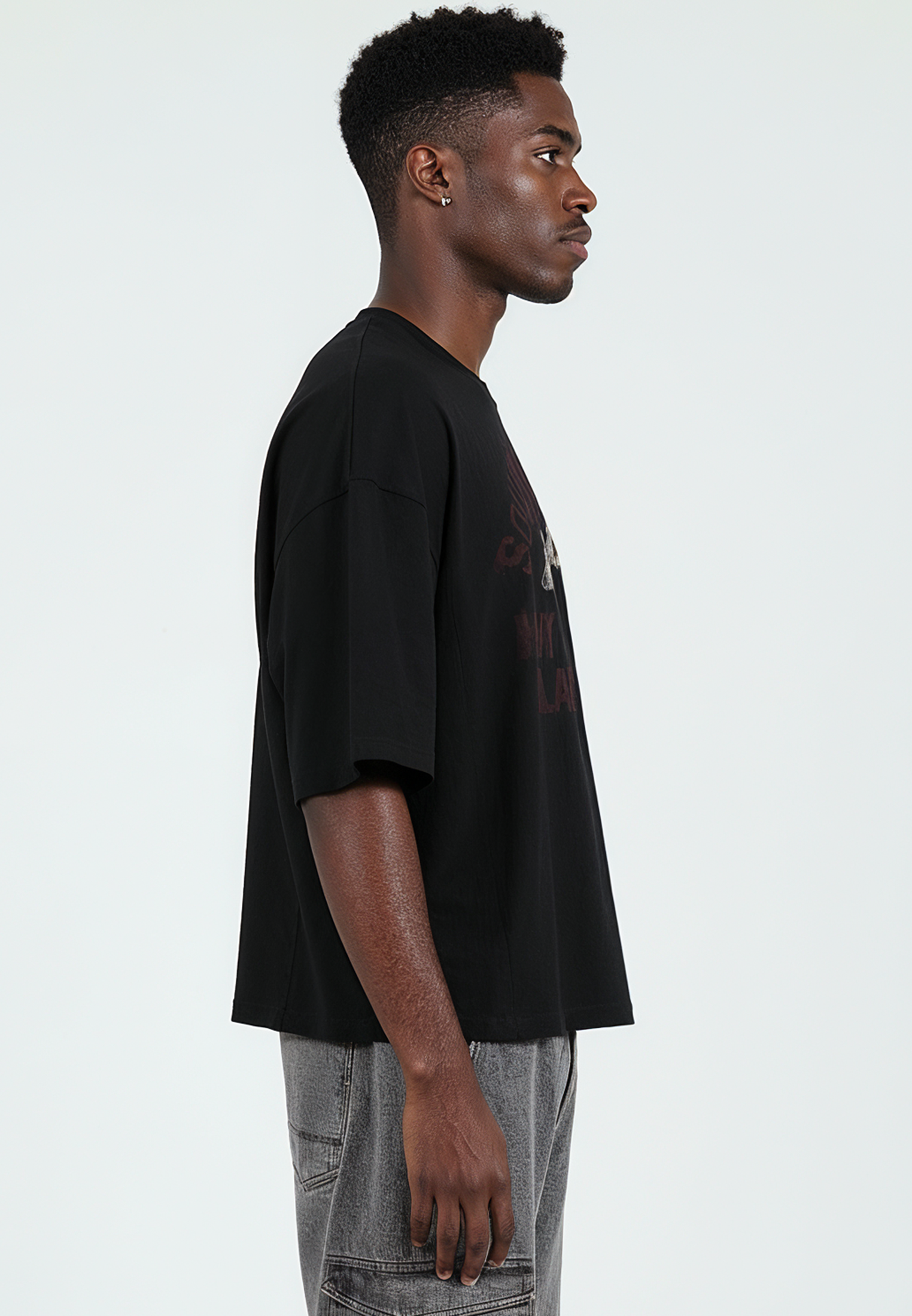 SOUTH DAKOTA CROP T-SHIRT BLACK