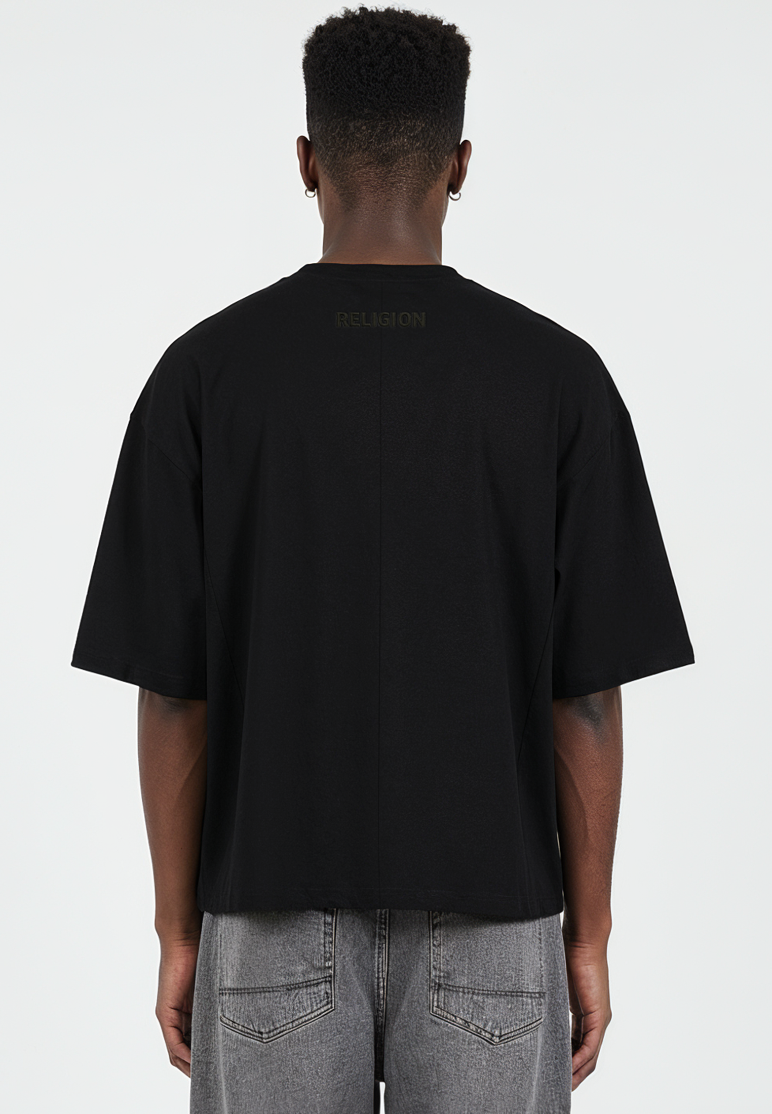 SOUTH DAKOTA CROP T-SHIRT BLACK