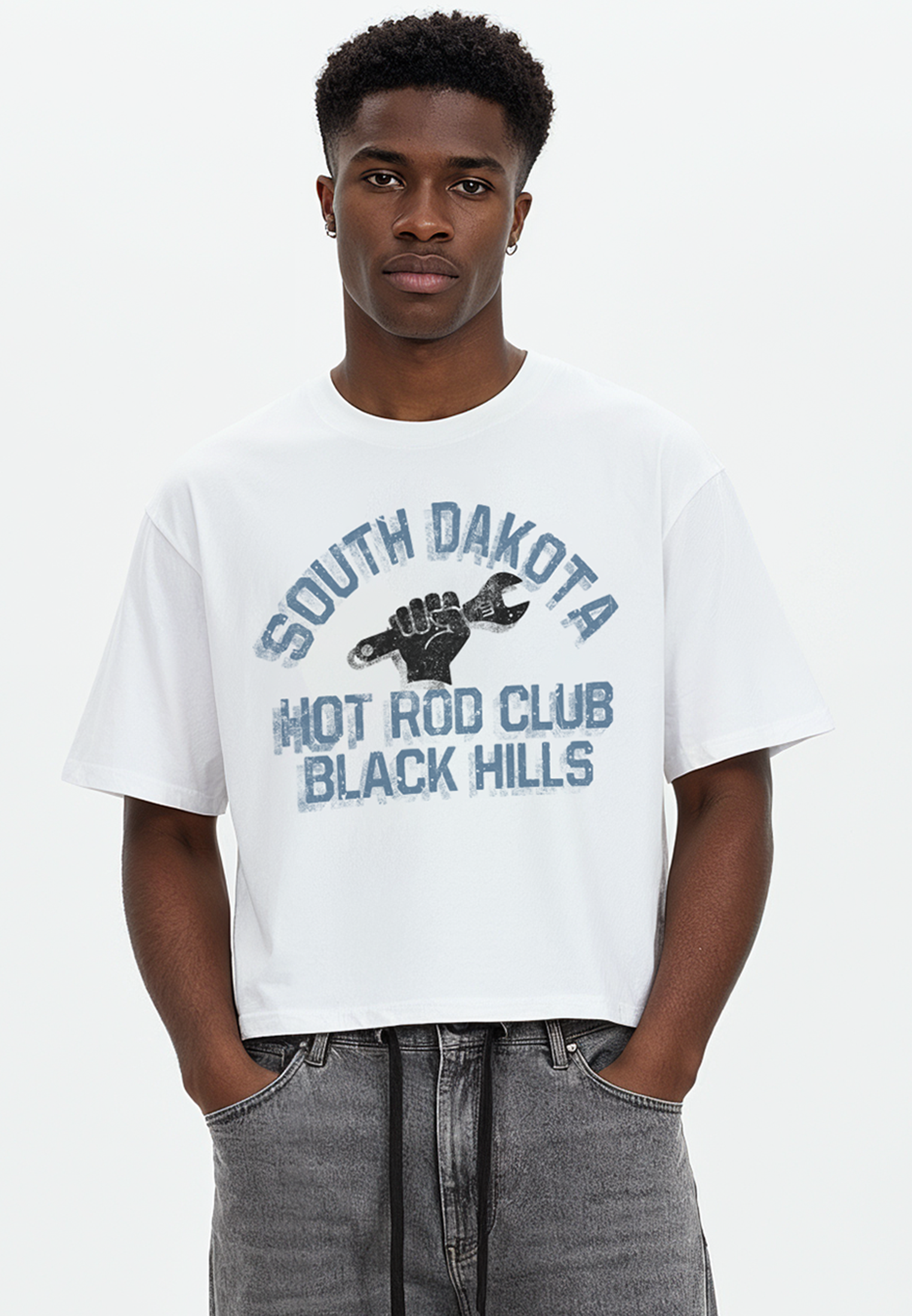 SOUTH DAKOTA CROP T-SHIRT WHITE