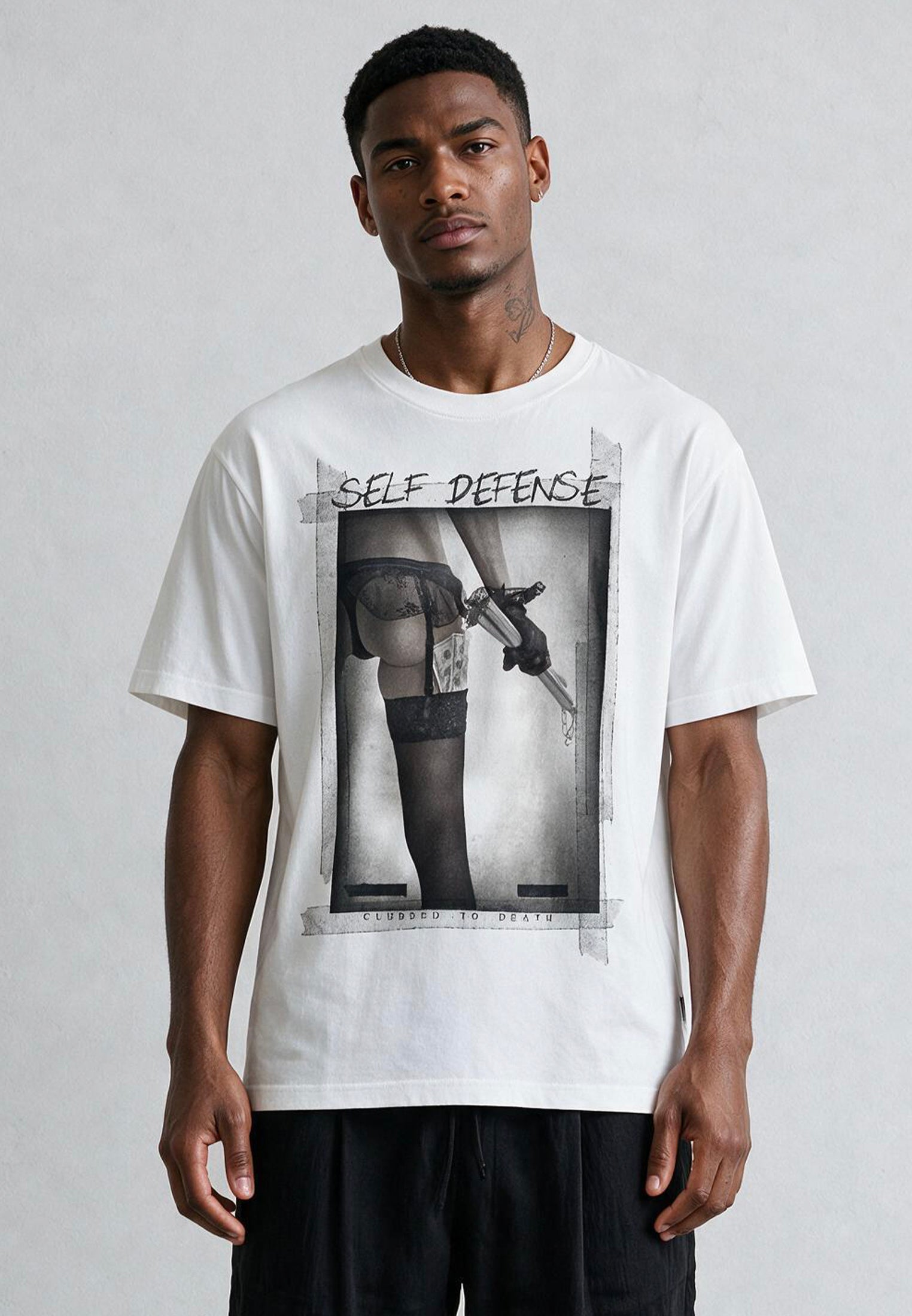 SELF DEFENSE T-SHIRT WHITE