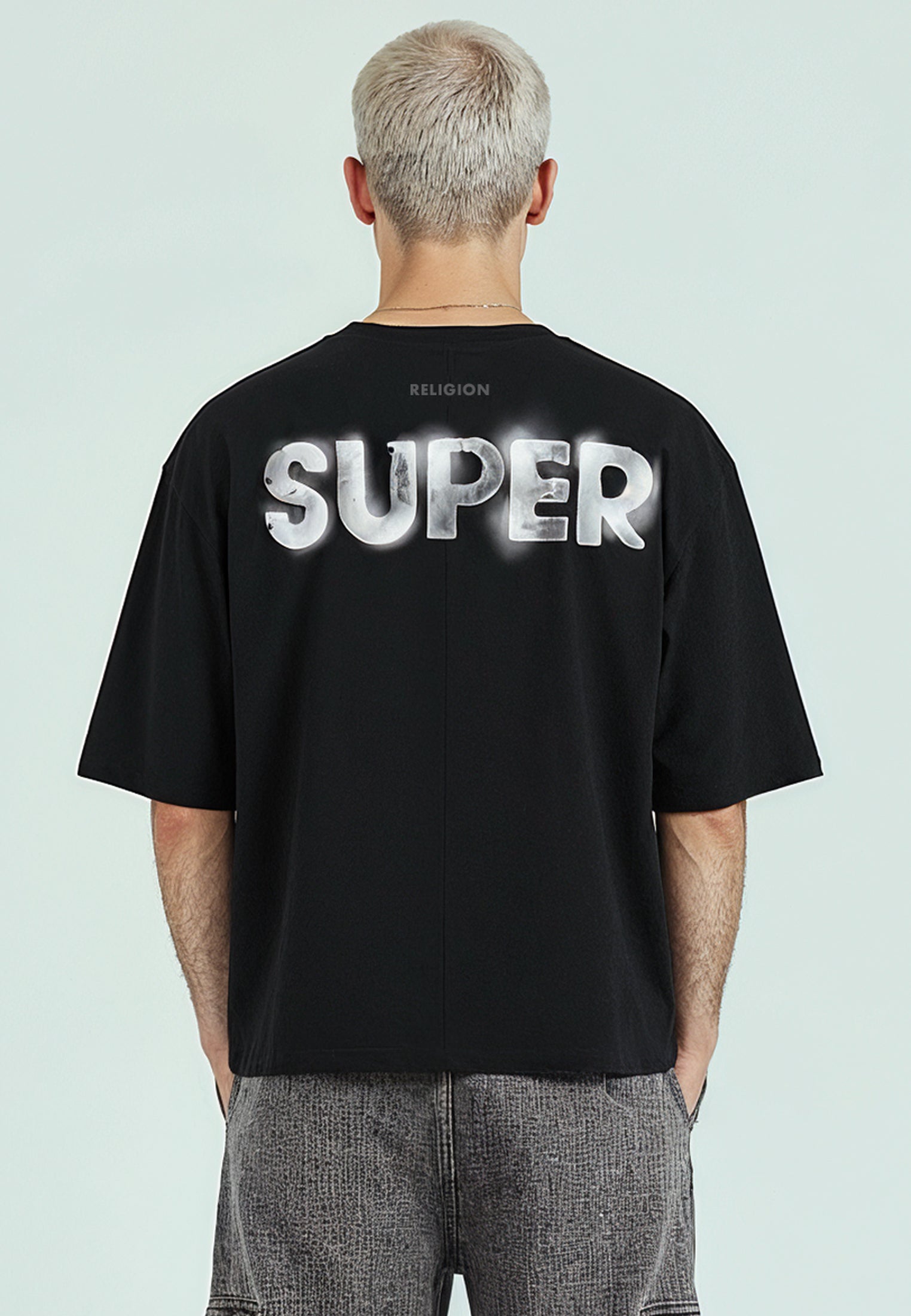 STAR CROP T-SHIRT BLACK