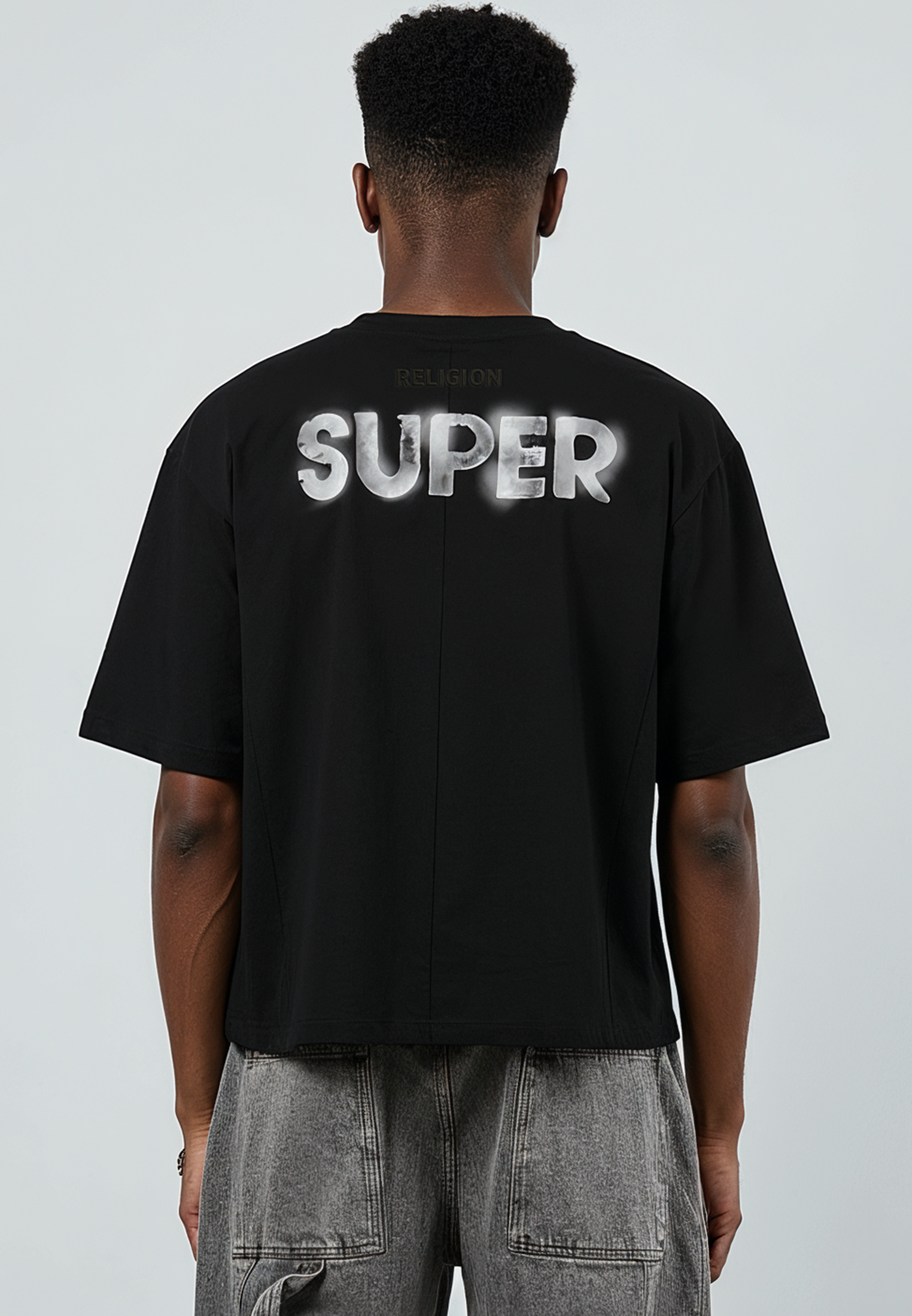 STAR CROP T-SHIRT BLACK