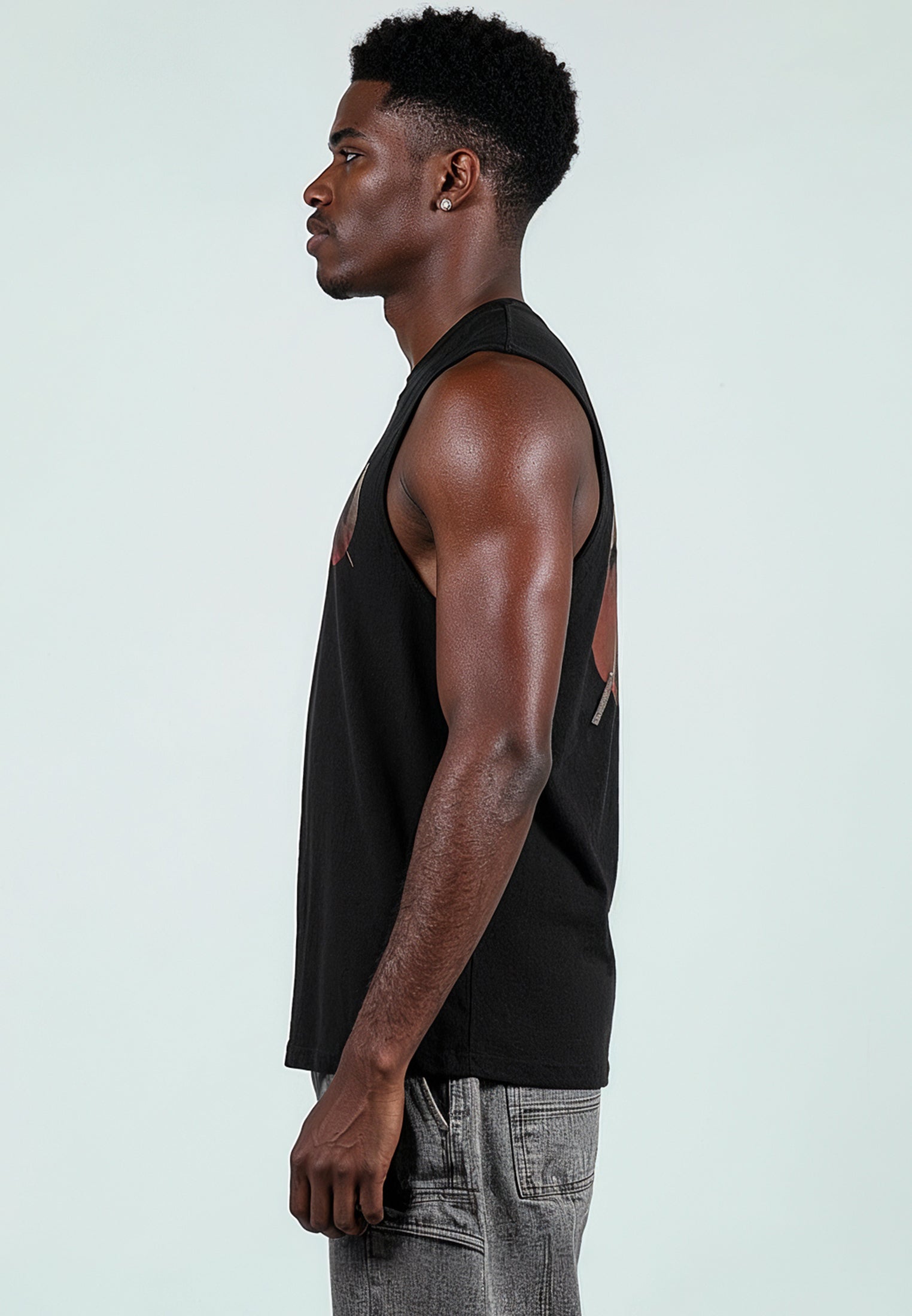 RELIGION Sunset Black Graphic Sleeveless T-Shirt