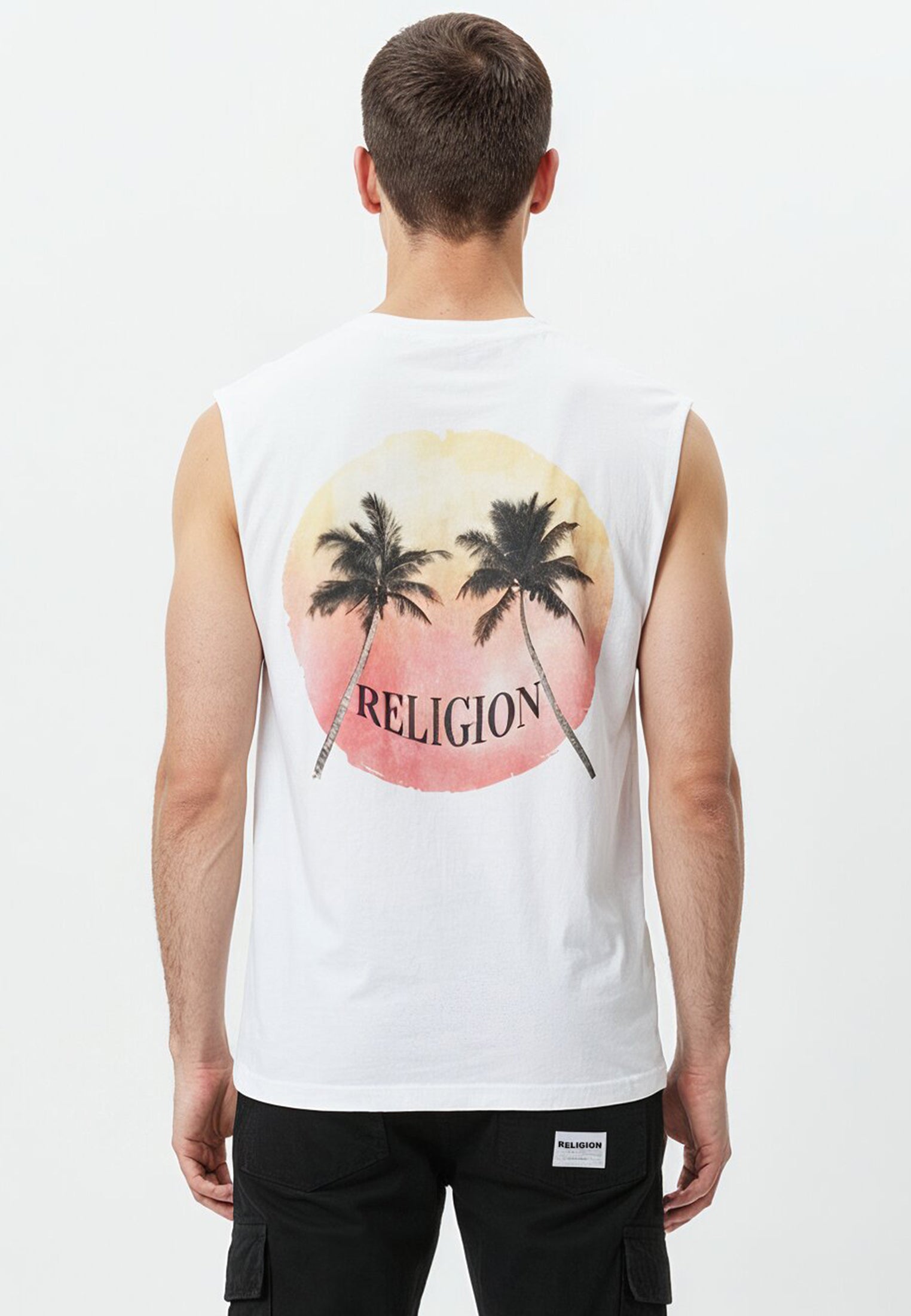 SUNSET SLEEVELESS T-SHIRT WHITE