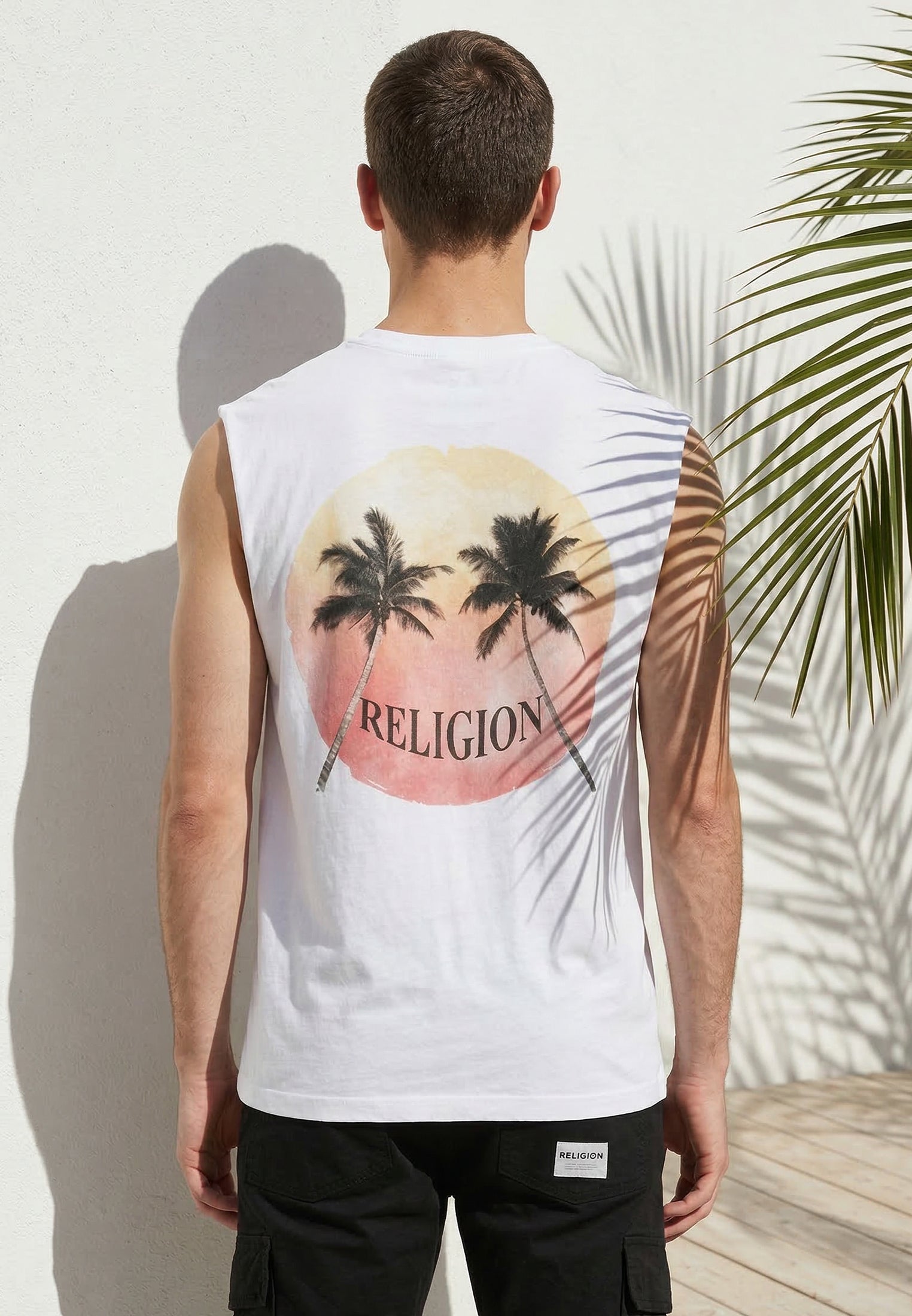 SUNSET SLEEVELESS T-SHIRT WHITE
