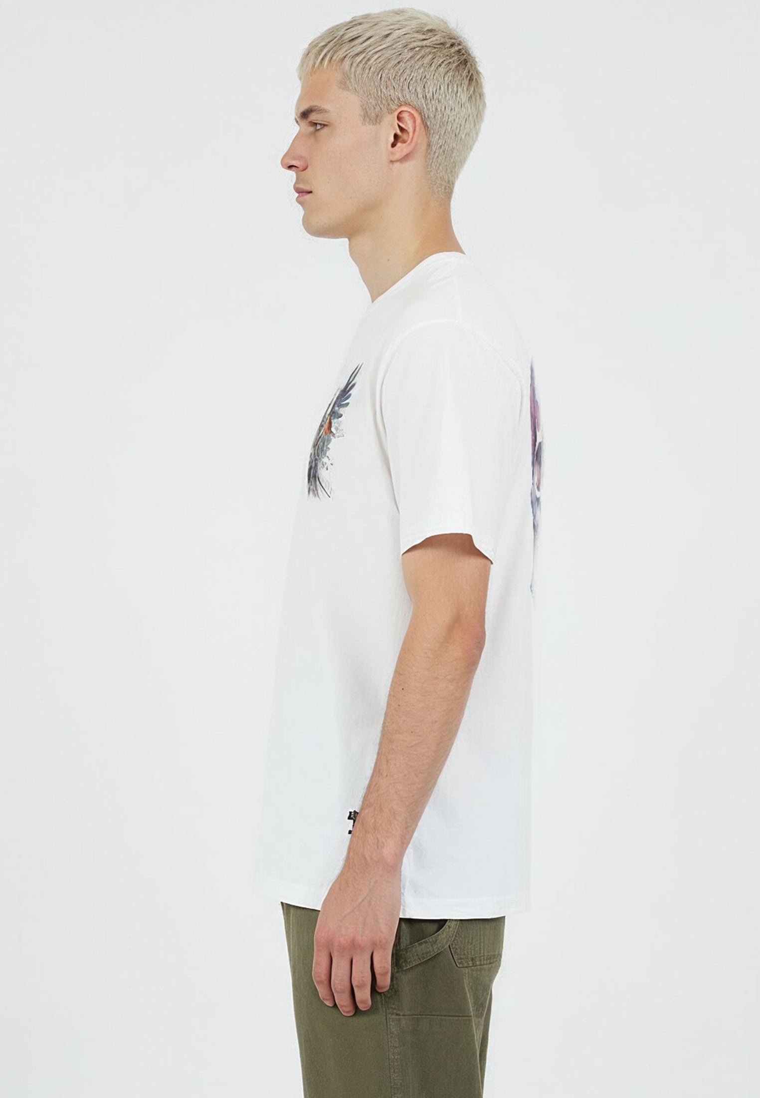 WATER COLOUR SKULL T-SHIRT WHITE