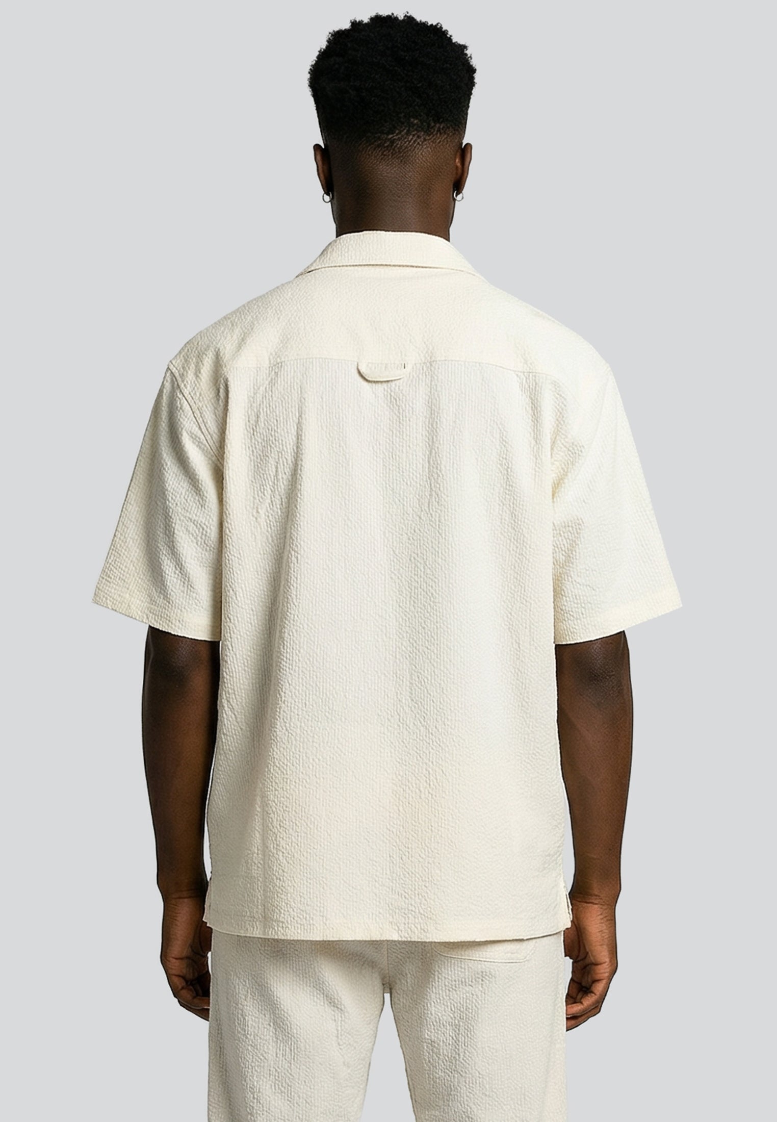 CRINKLE SHORT SLEEVE SHIRT STONE