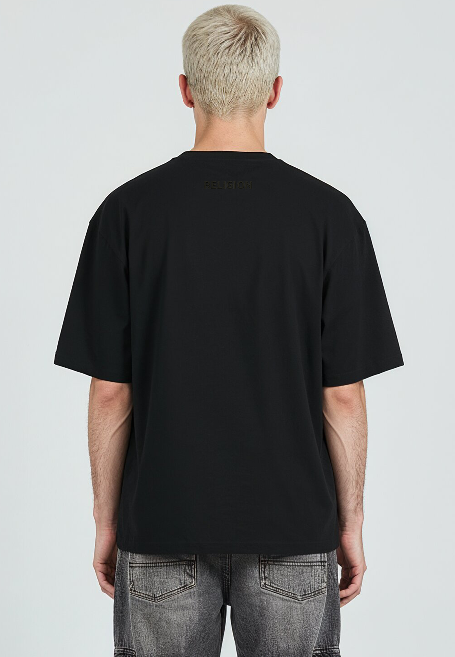 APPLIQUE HELL T-SHIRT BLACK