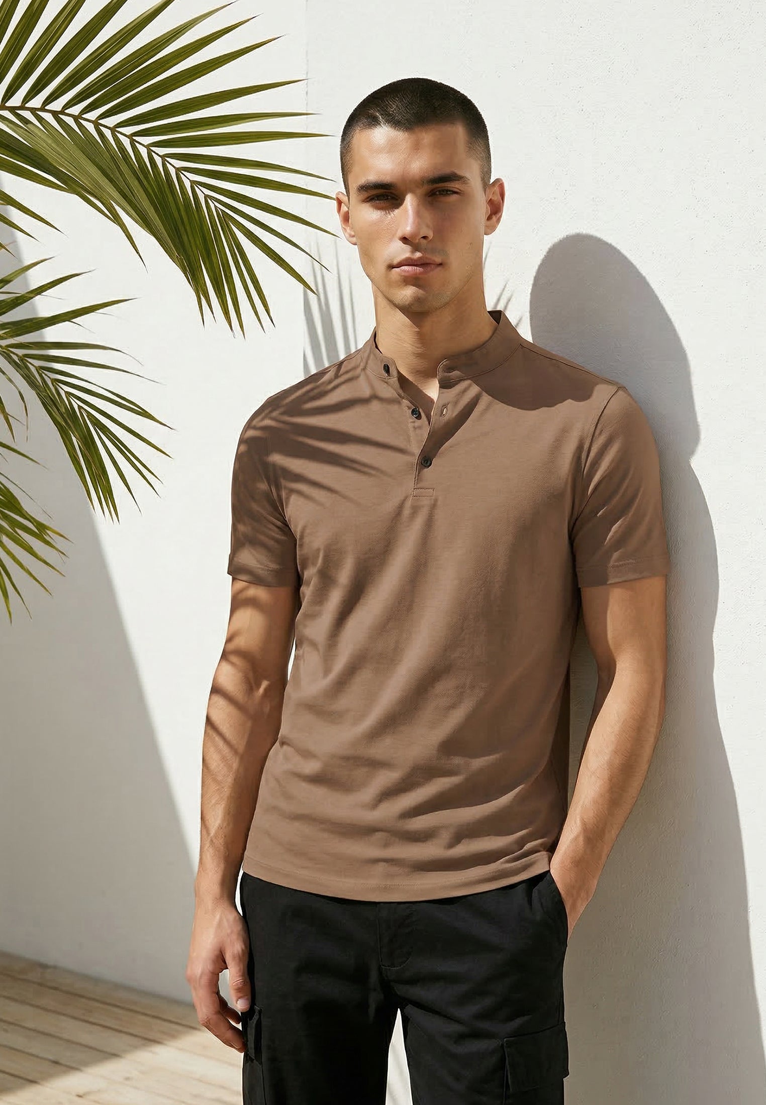 ORSON SLUB POLO TAN