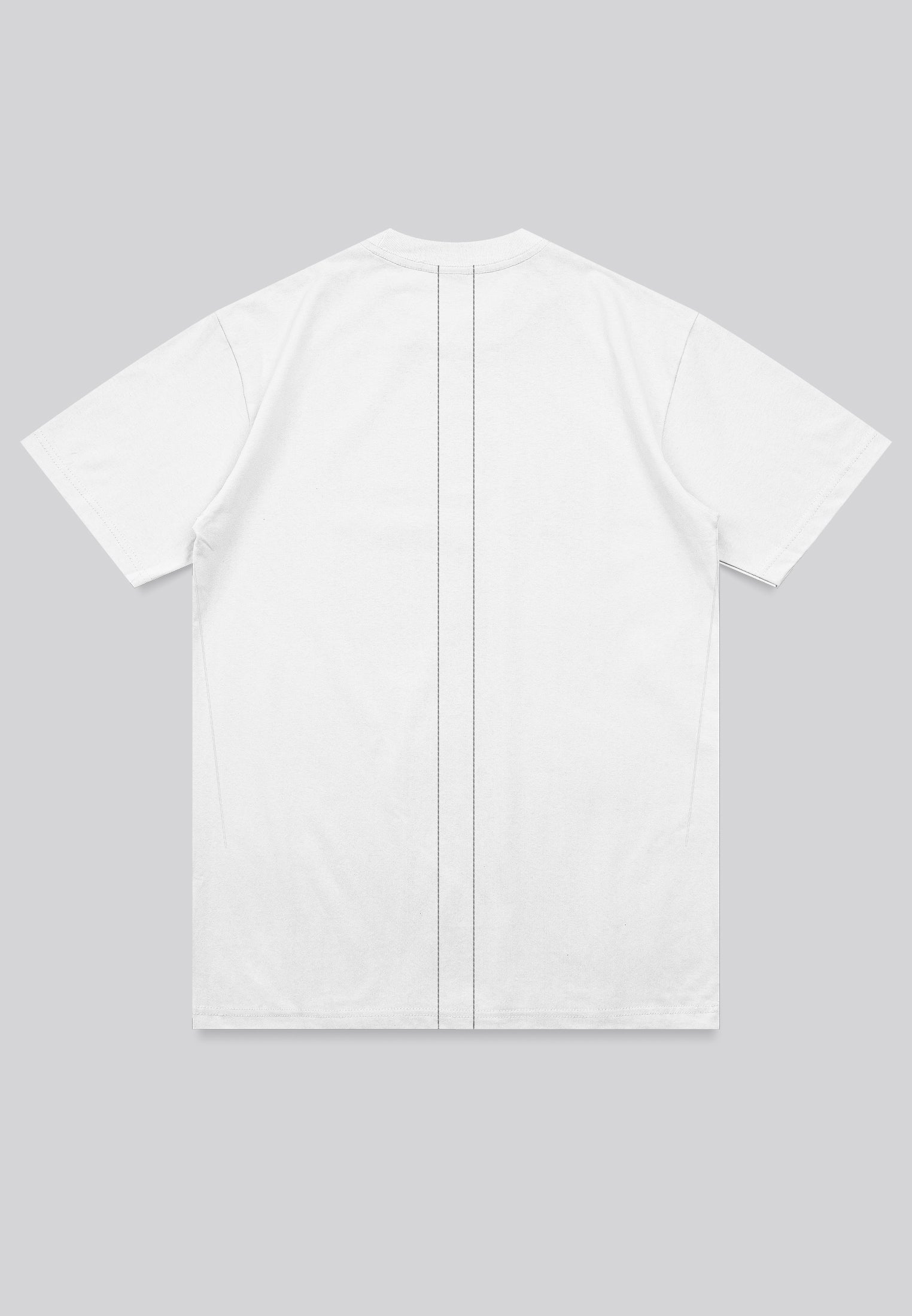 GET IN LINE CURVE HEM T-SHIRT WHITE