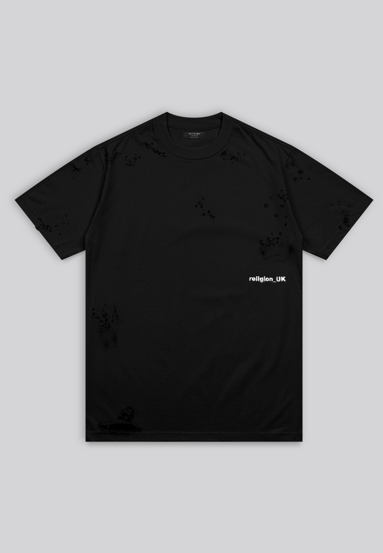 DISTRESSED T-SHIRT BLACK