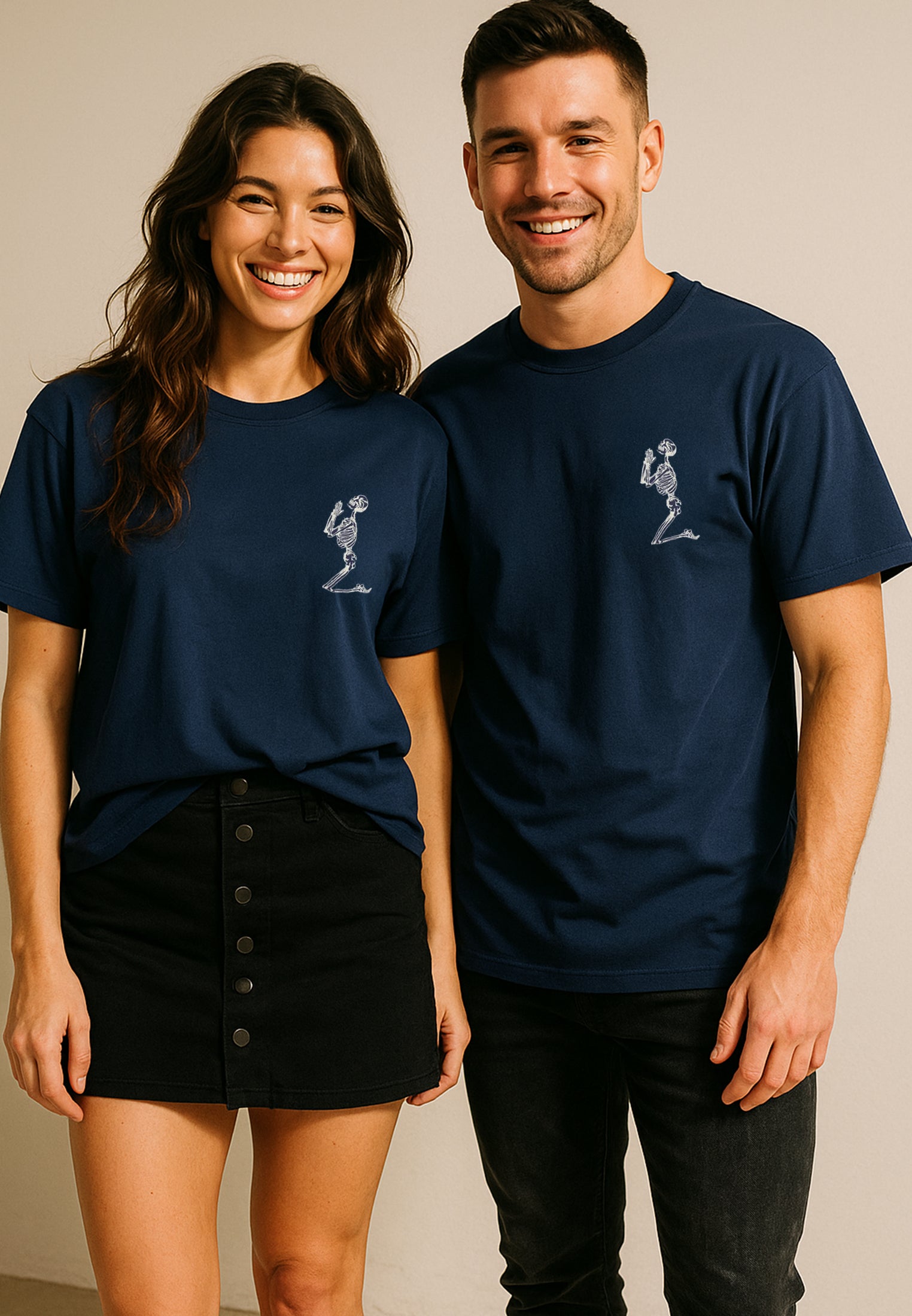 ESSENTIAL BIG SKELETON INDIGO T-SHIRT