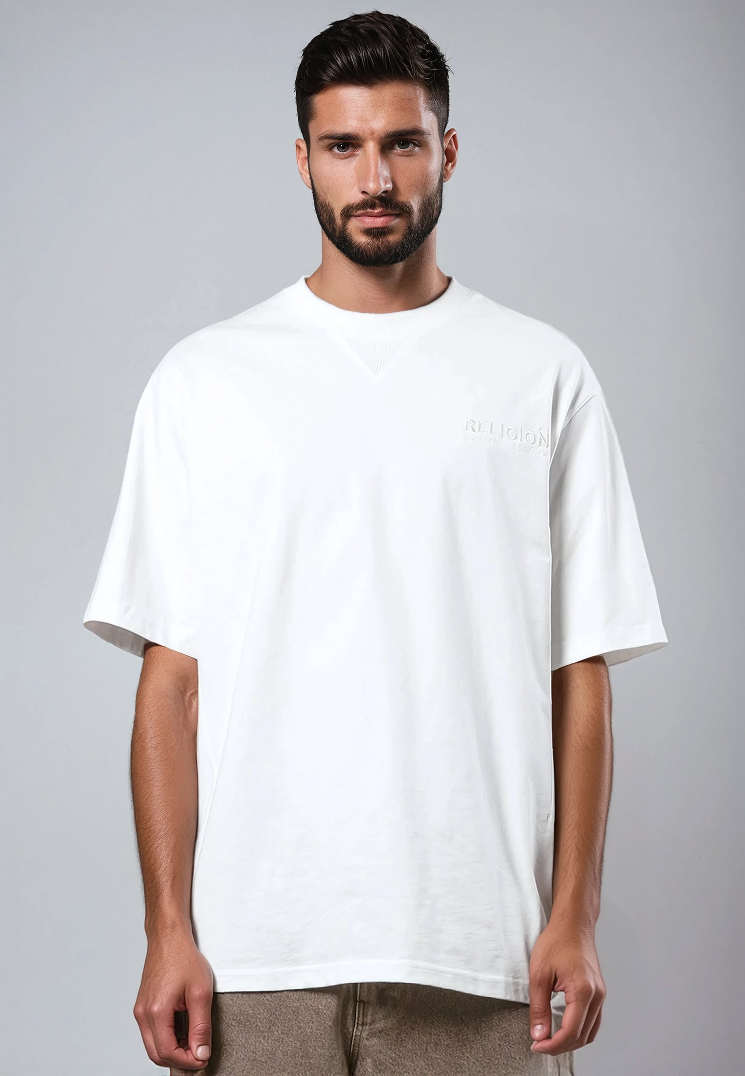 LOGO OVERSIZED T-SHIRT OFF WHITE