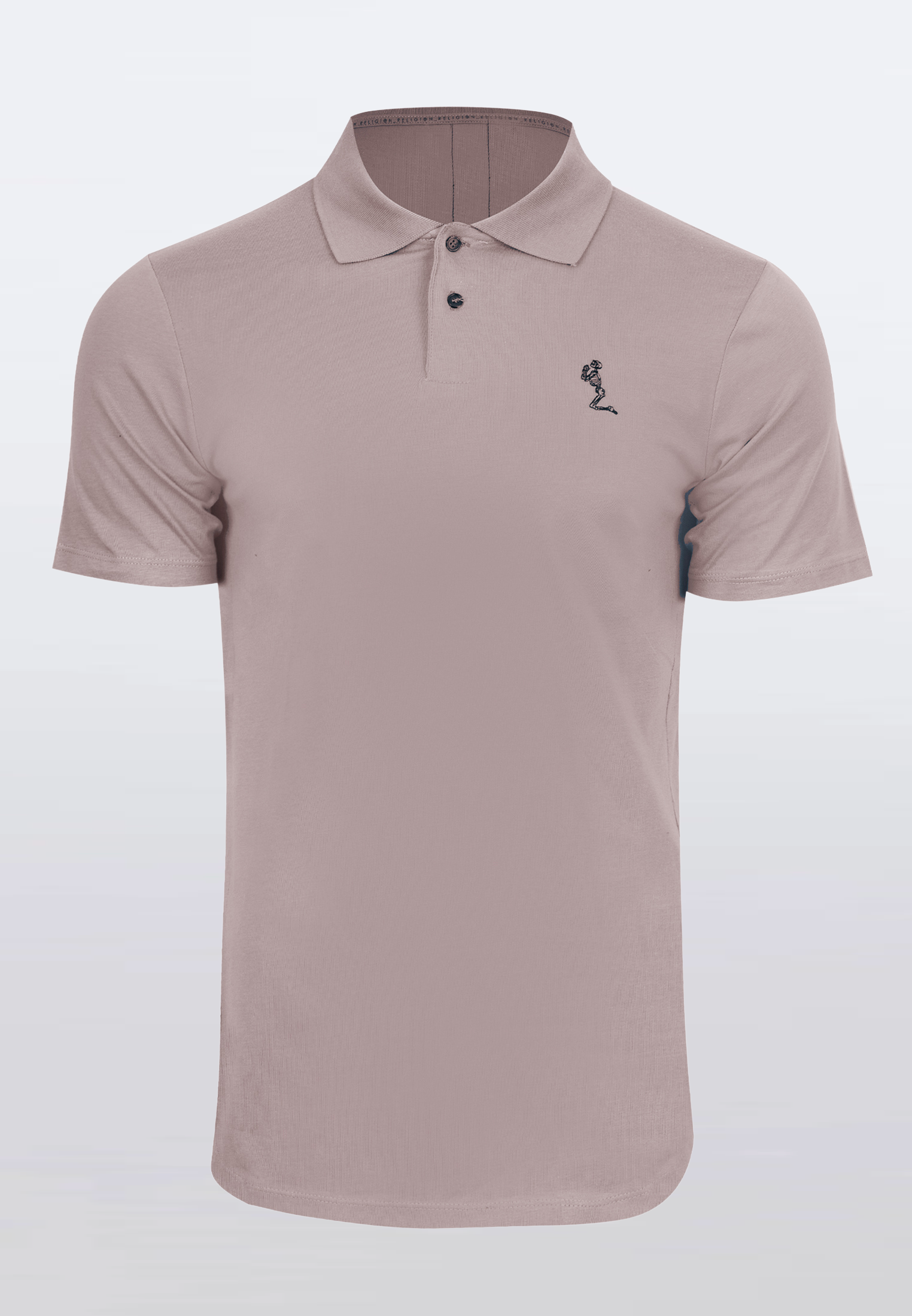 CURVED HEM POLO ASHES OF ROSES