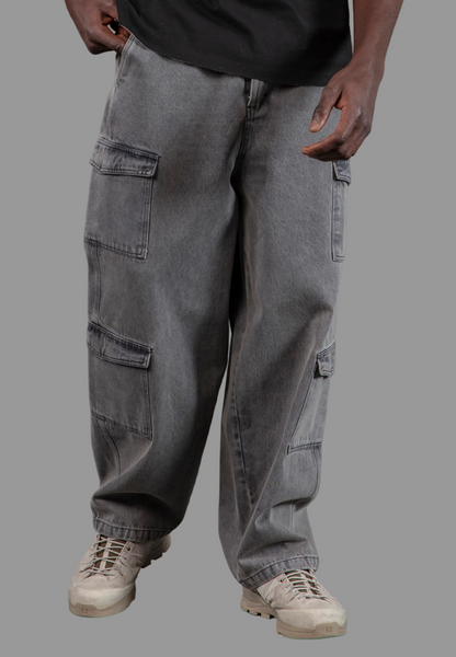【美品】OPEN Yy LINEN CARGO PANTS CHARCOAL M RELIGION Multi Pocket Cargo Quantum Charcoal Pants