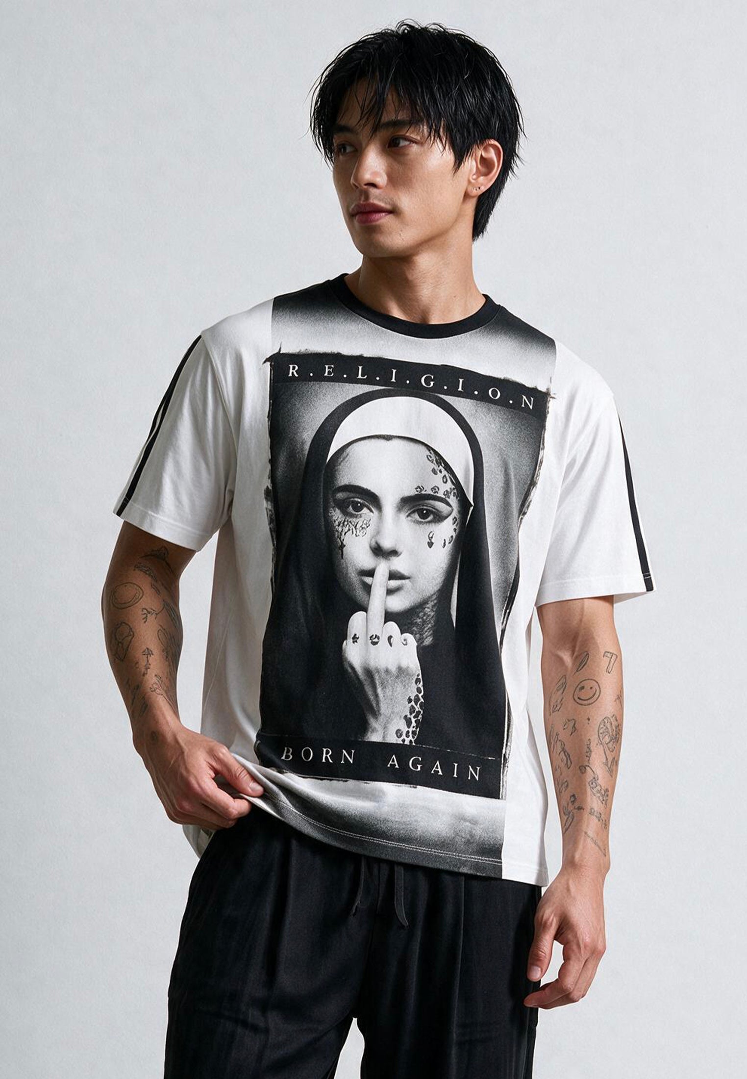 BORN AGAIN T-SHIRT DENIM