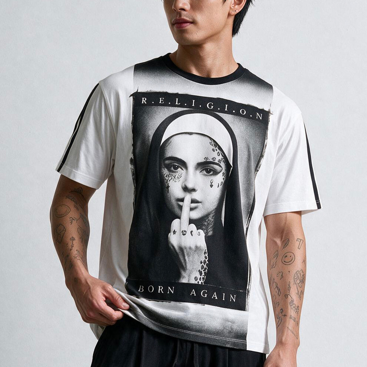BORN AGAIN T-SHIRT DENIM, view 2