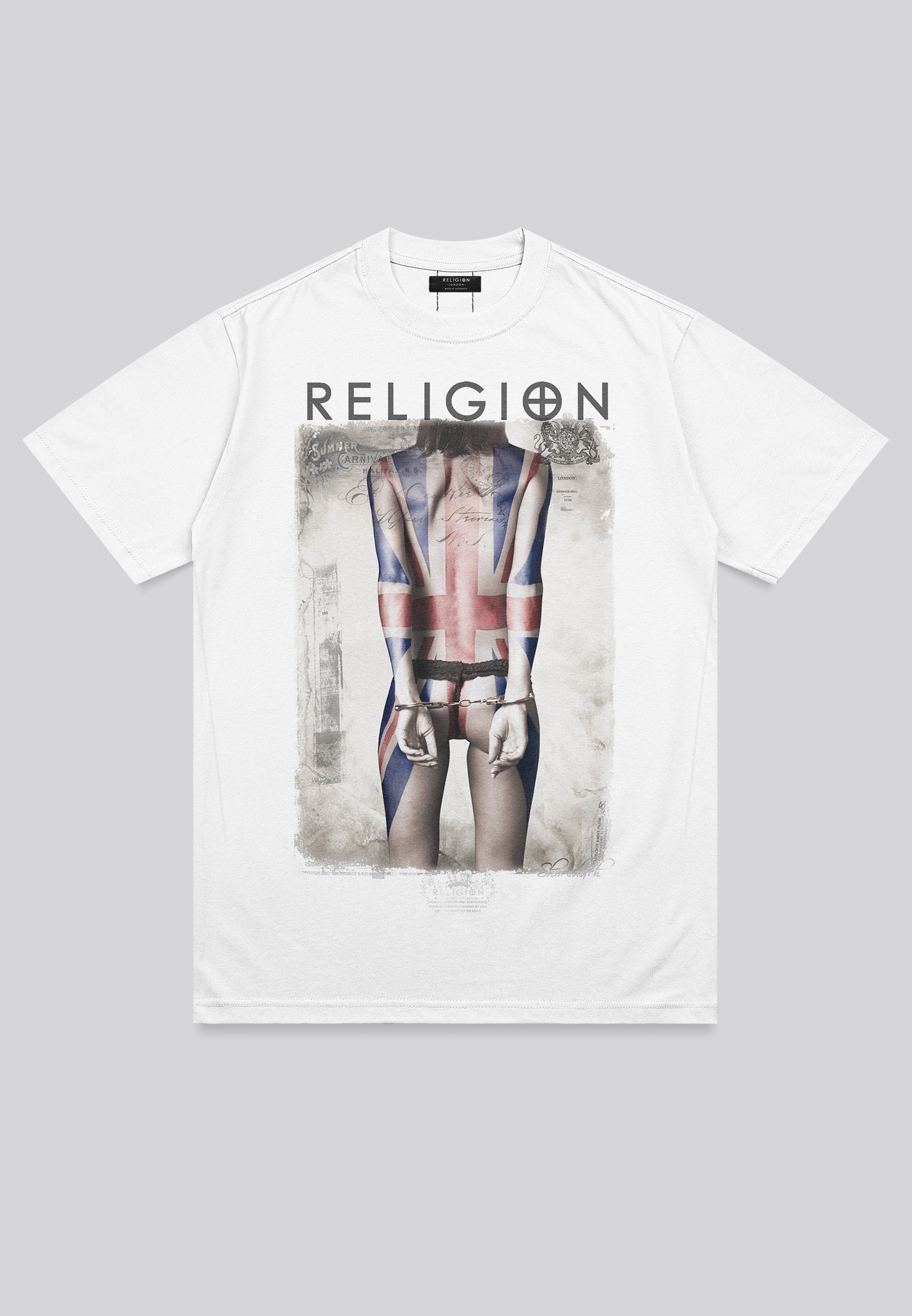 UNION JACK TATTOO T-SHIRT WHITE