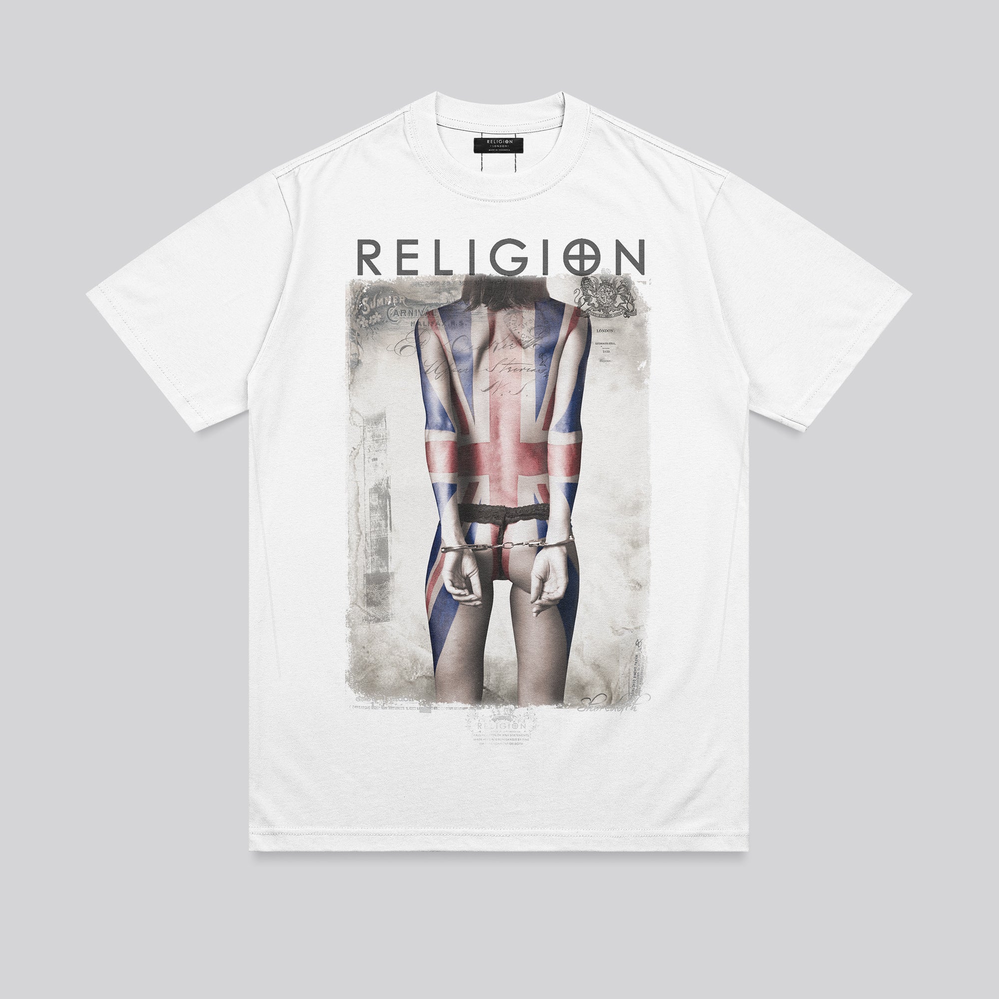 UNION JACK TATTOO T-SHIRT WHITE