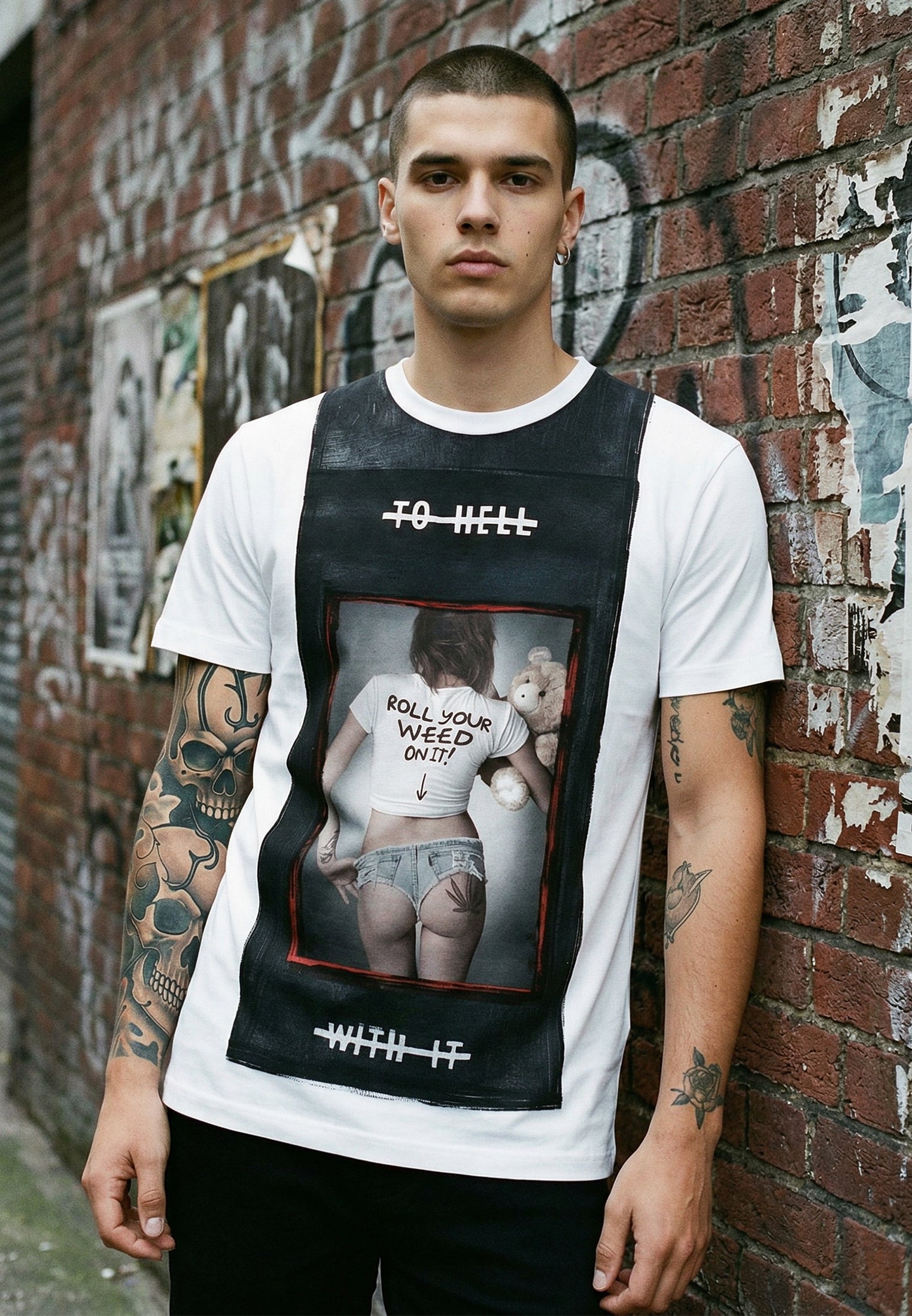 ROLL YOUR WEED WHITE T-SHIRT