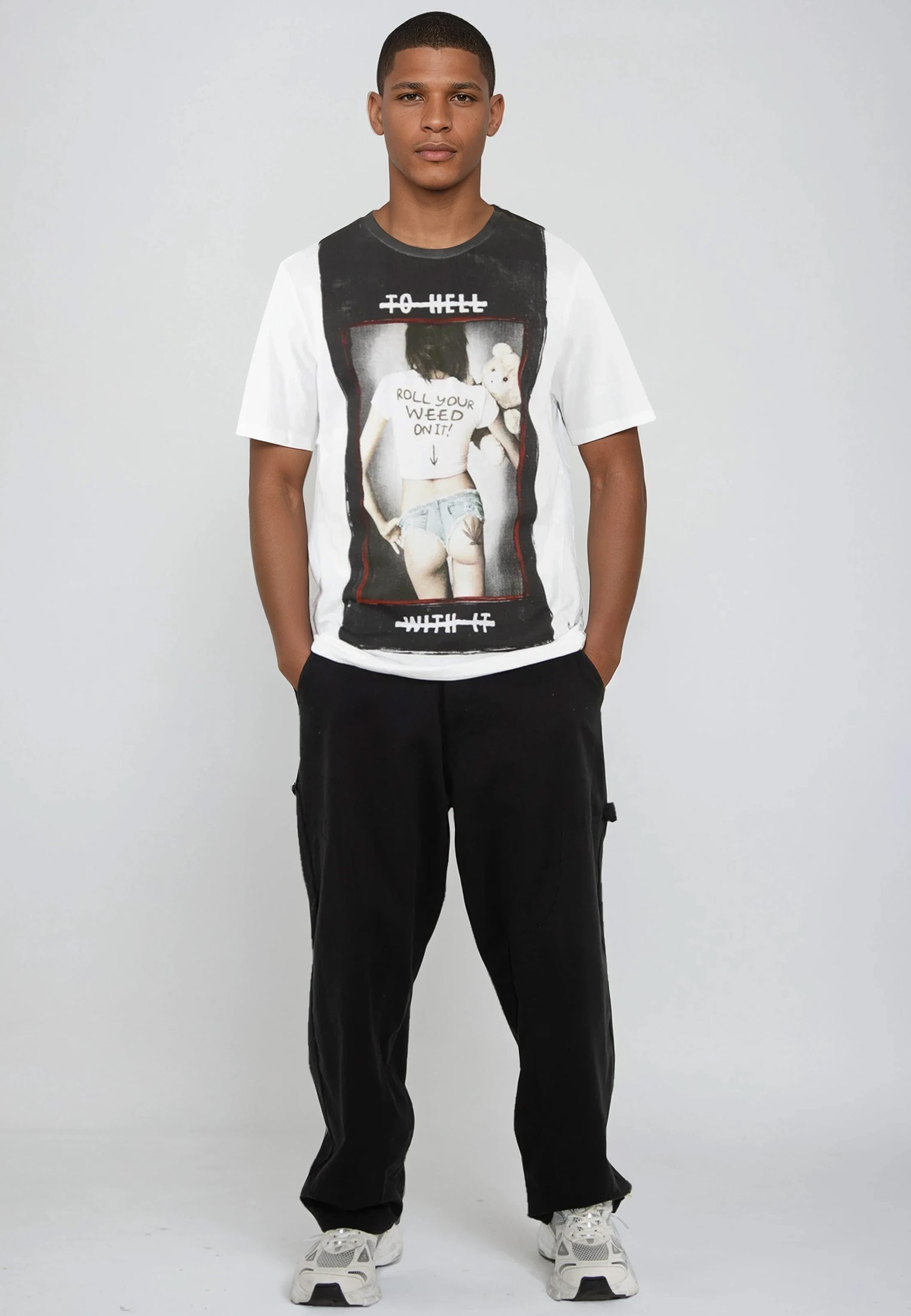 ROLL YOUR WEED WHITE T-SHIRT
