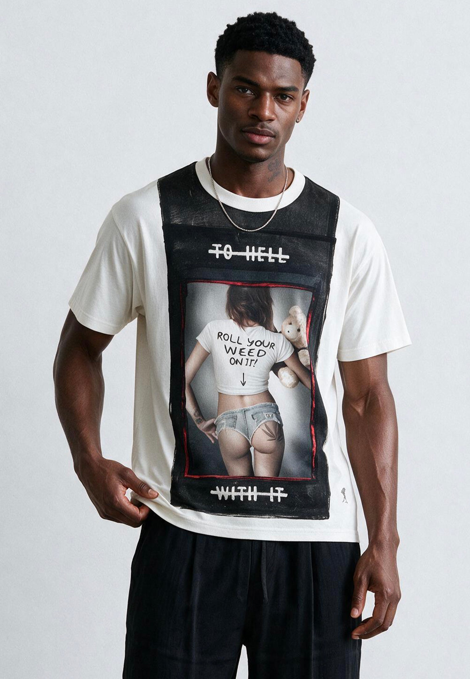 ROLL YOUR WEED WHITE T-SHIRT