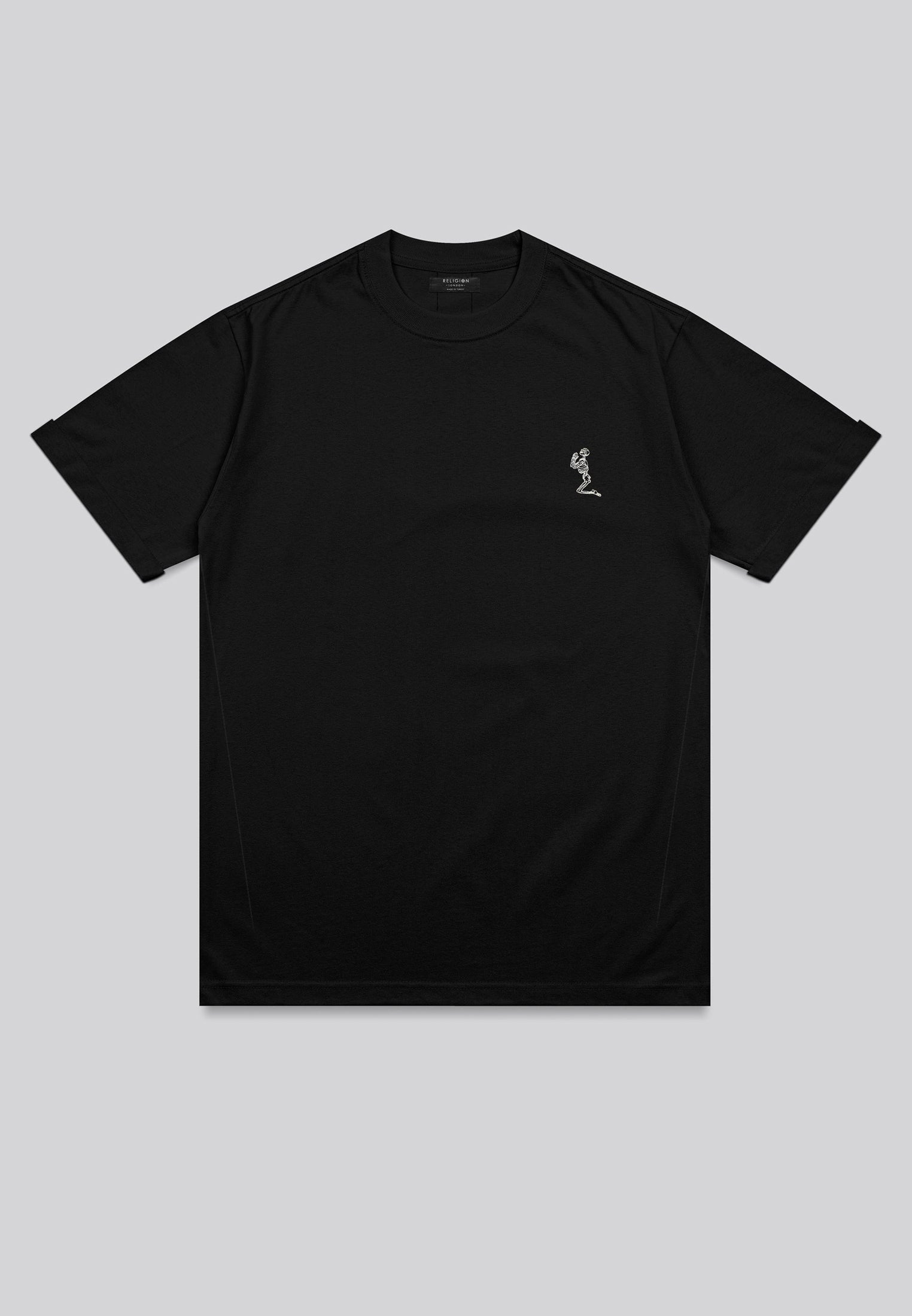 ESSENTIAL ROLLED CUFF T-SHIRT BLACK