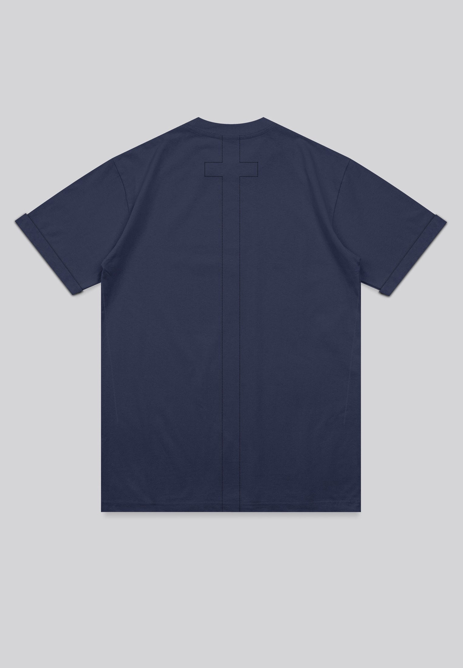 ESSENTIAL ROLLED CUFF T-SHIRT INDIGO