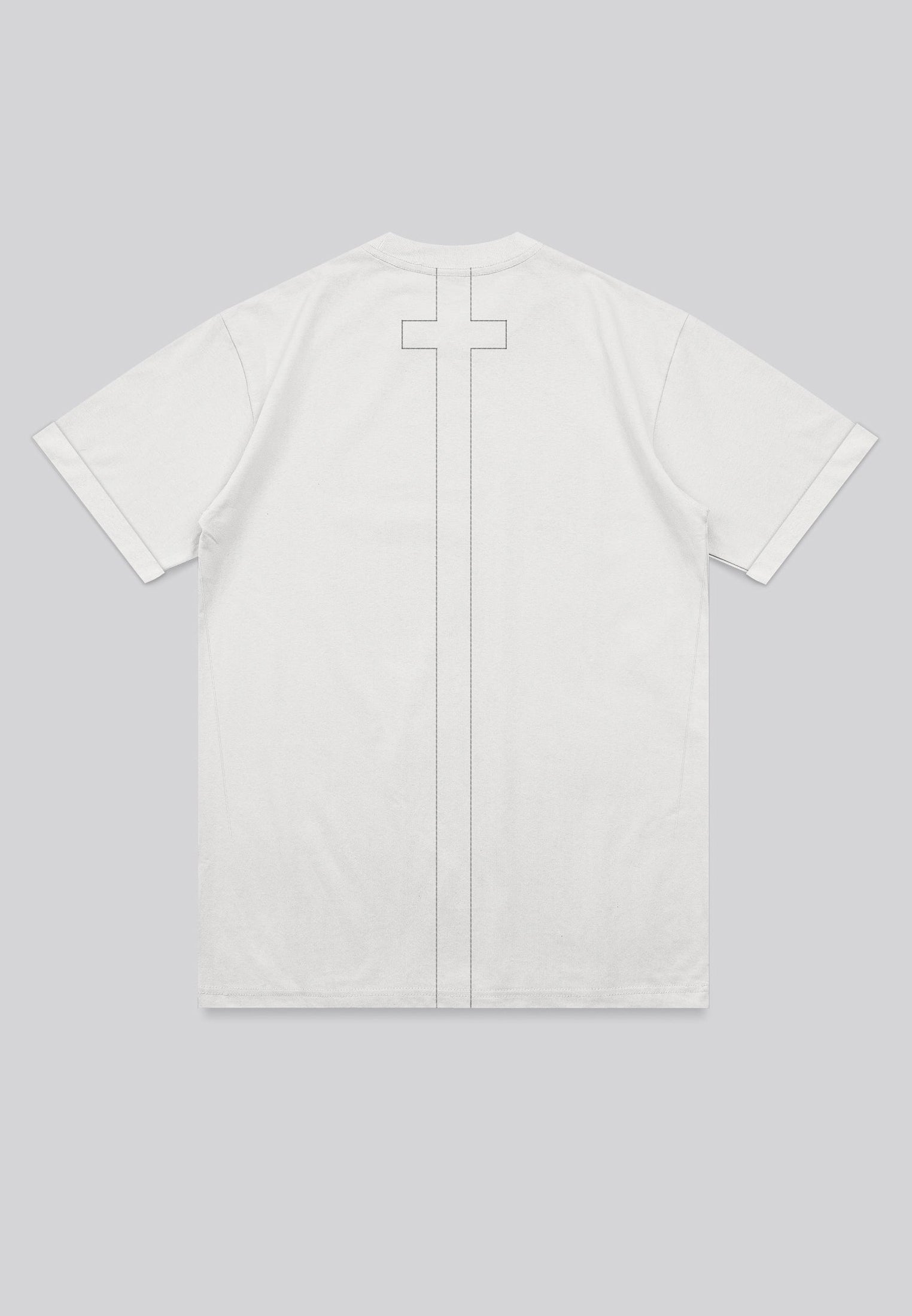 ESSENTIAL ROLLED CUFF T-SHIRT OFF WHITE