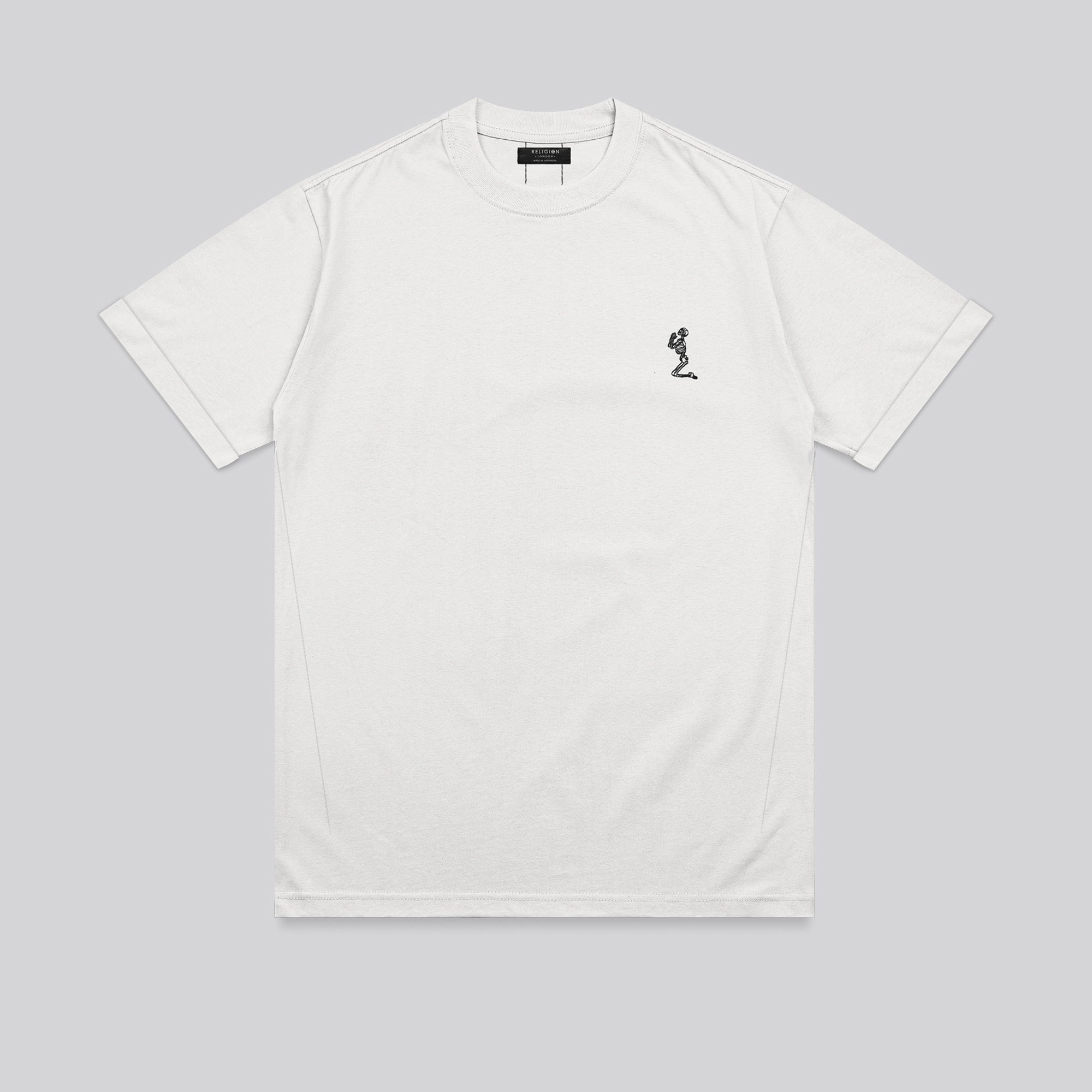 ESSENTIAL ROLLED CUFF T-SHIRT OFF WHITE