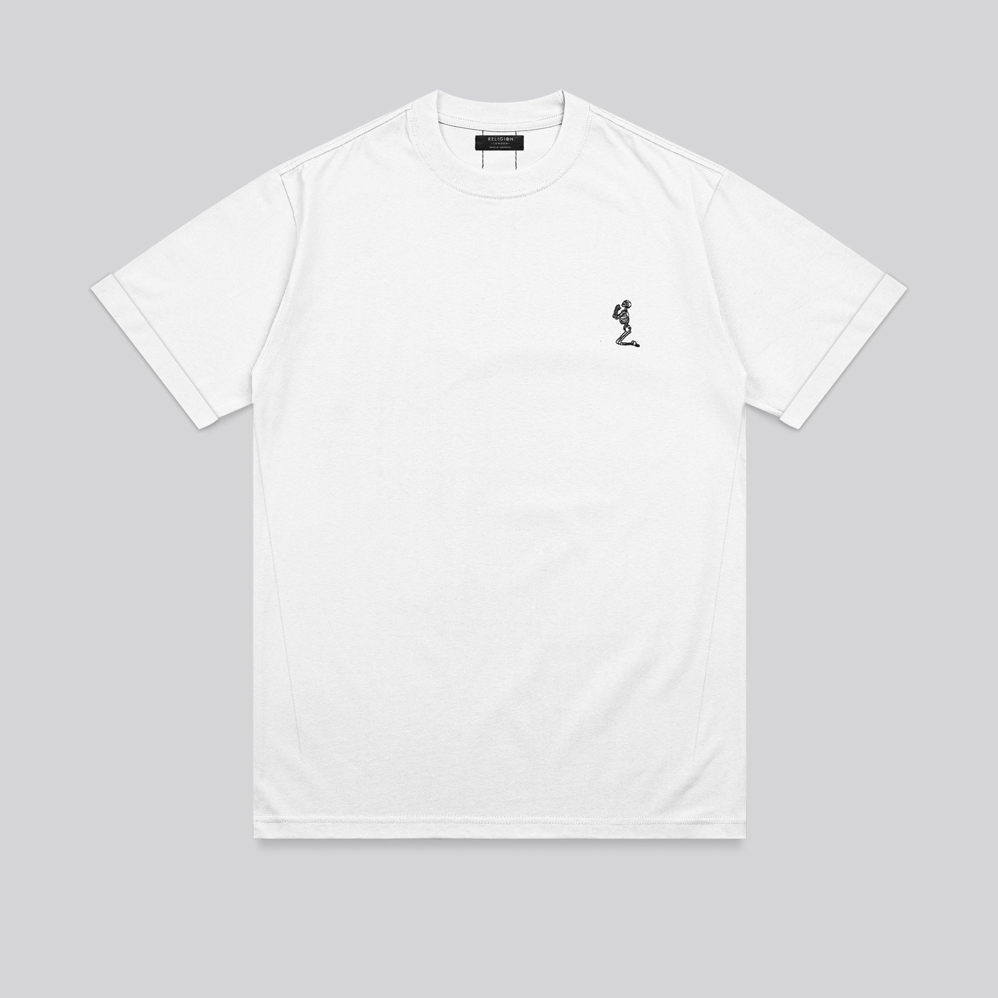 ESSENTIAL ROLLED CUFF T-SHIRT WHITE