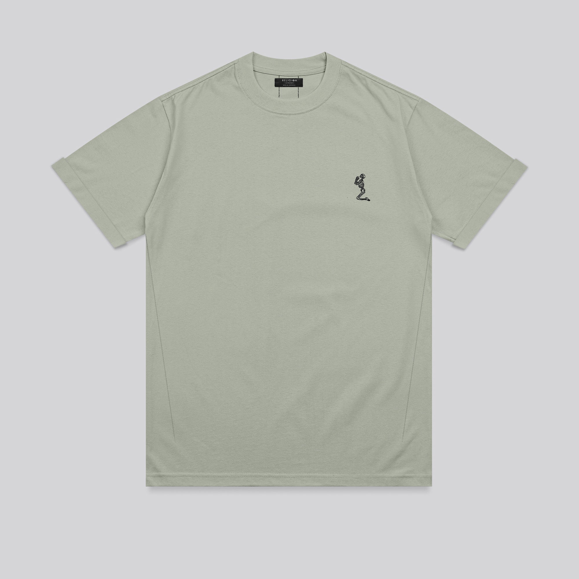 ESSENTIAL ROLLED CUFF T-SHIRT SOFT KHAKI