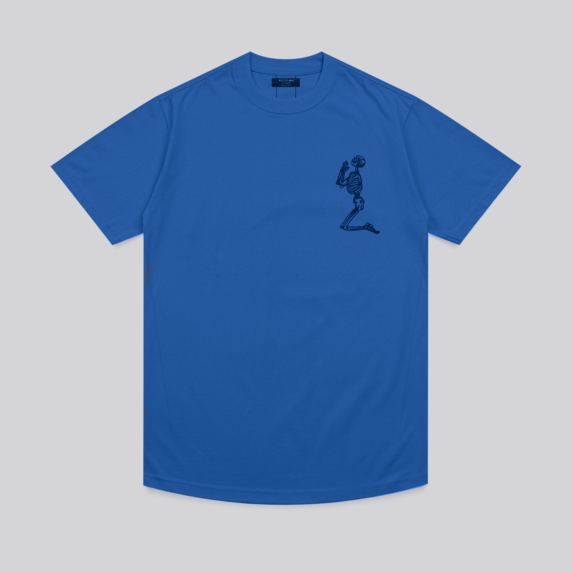 ESSENTIAL BIG SKELETON BLUE T-SHIRT