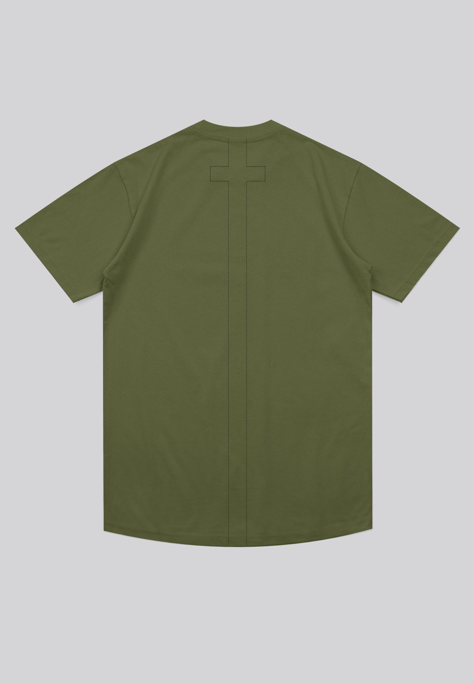 ESSENTIAL BIG SKELETON ARMY GREEN T-SHIRT