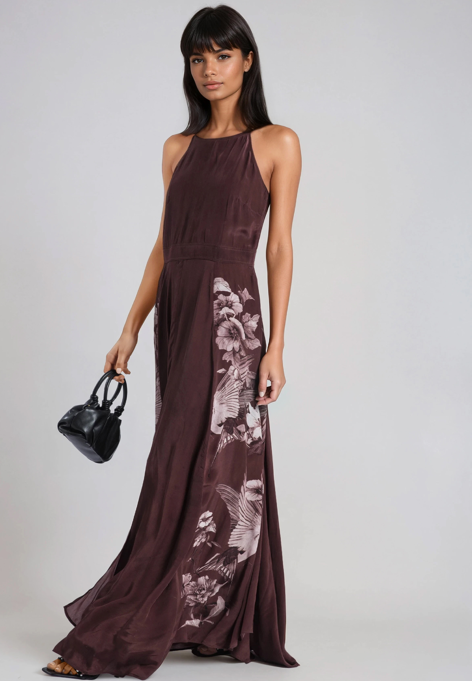 INVERSION DRESS BROWN