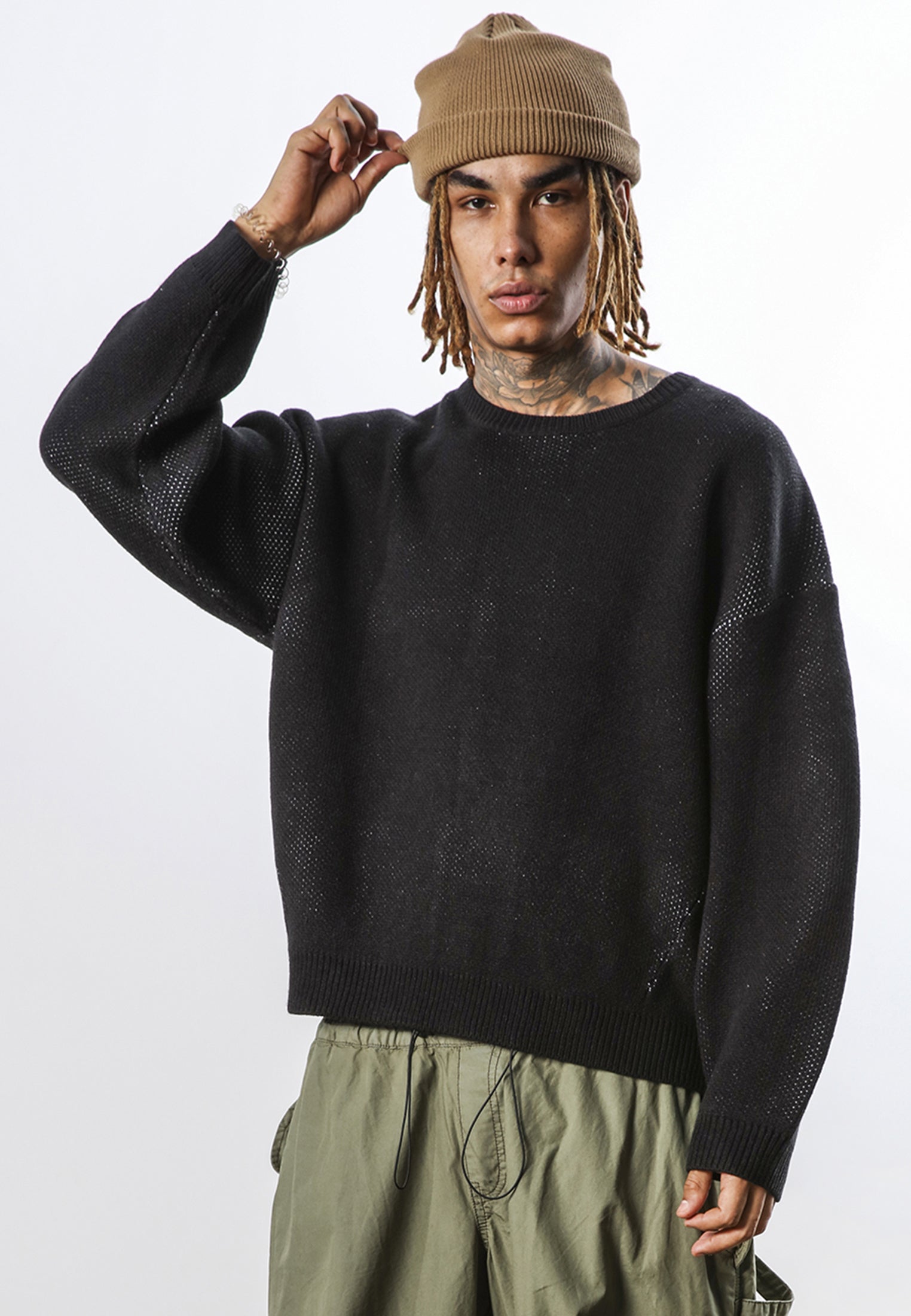 RELIGION Chaos Oversized Black Knitwear