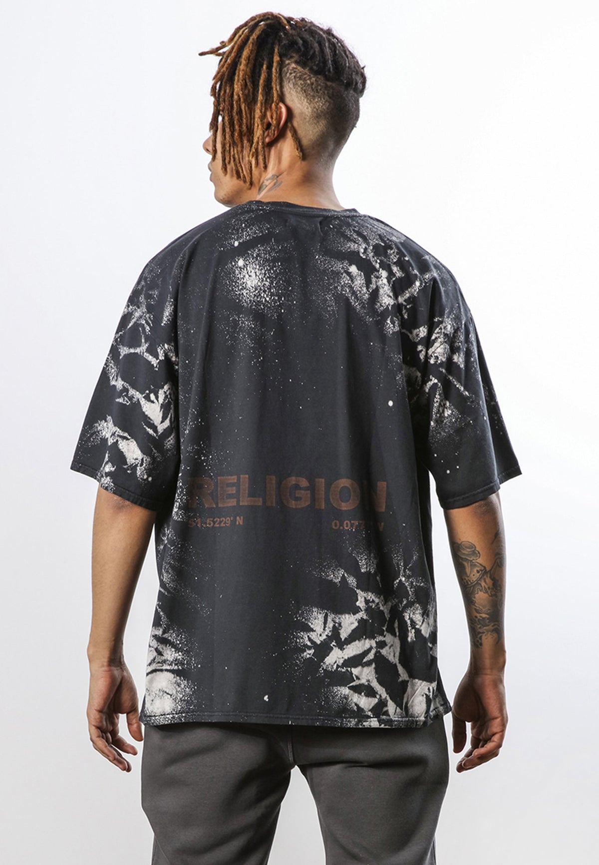 BLEACHED T-SHIRT BLACK