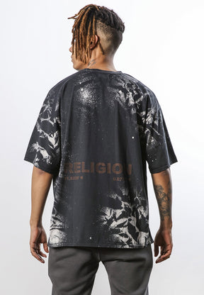 BLEACHED T-SHIRT BLACK