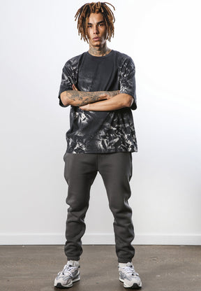 BLEACHED T-SHIRT BLACK
