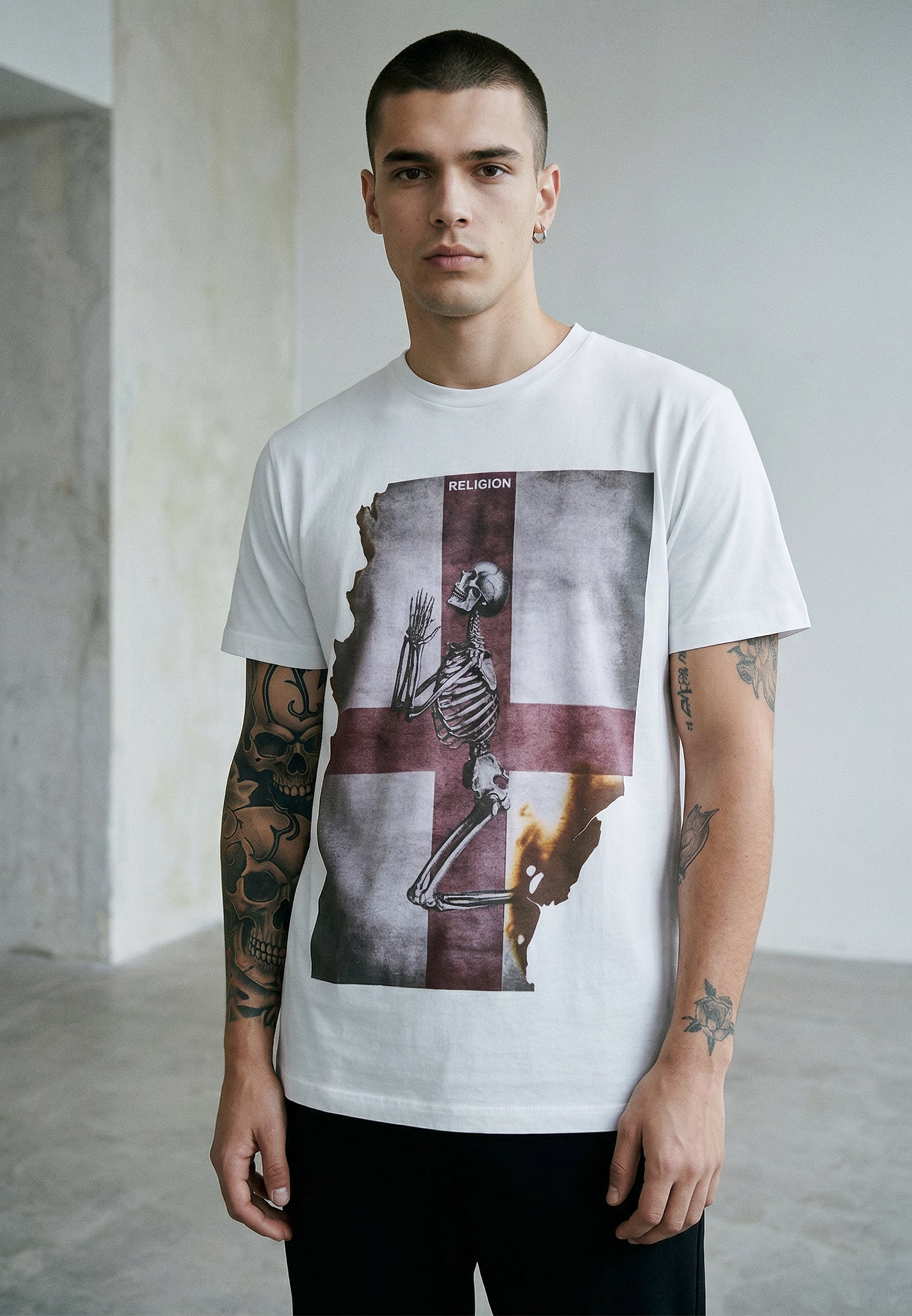 ENGLAND SKELETON T-SHIRT WHITE