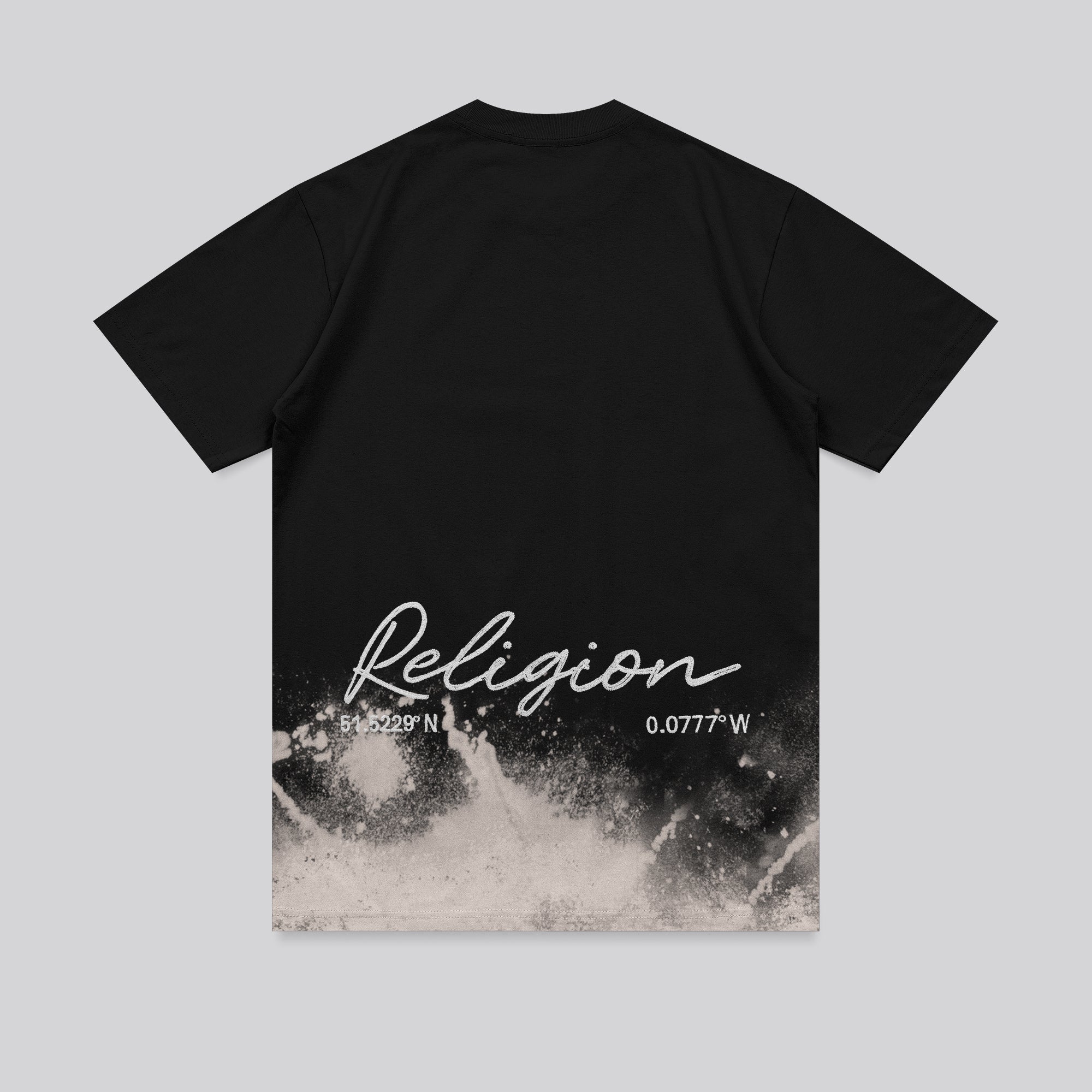 RELIGION BLEACH BLACK T-SHIRT