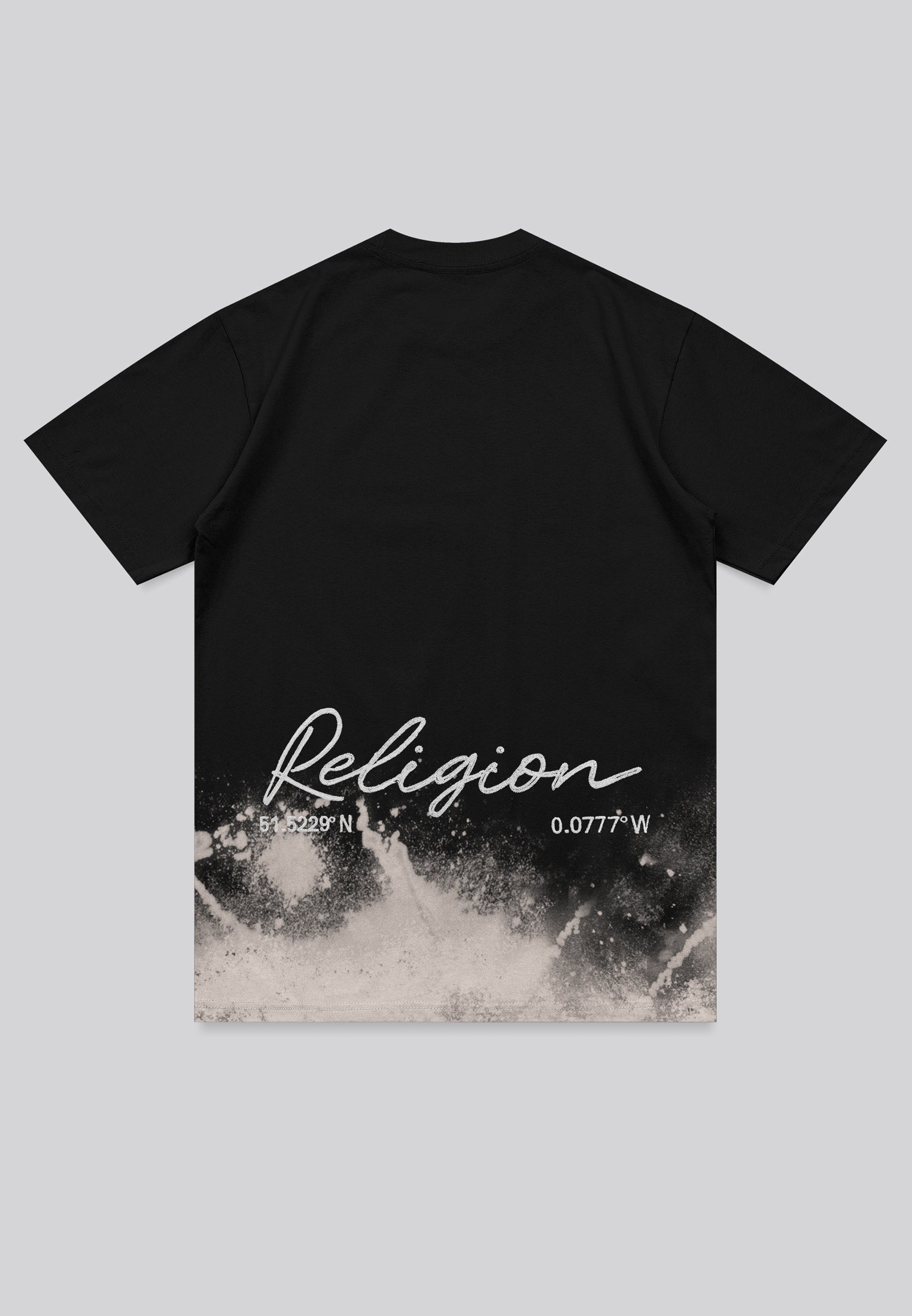 RELIGION BLEACH BLACK T-SHIRT