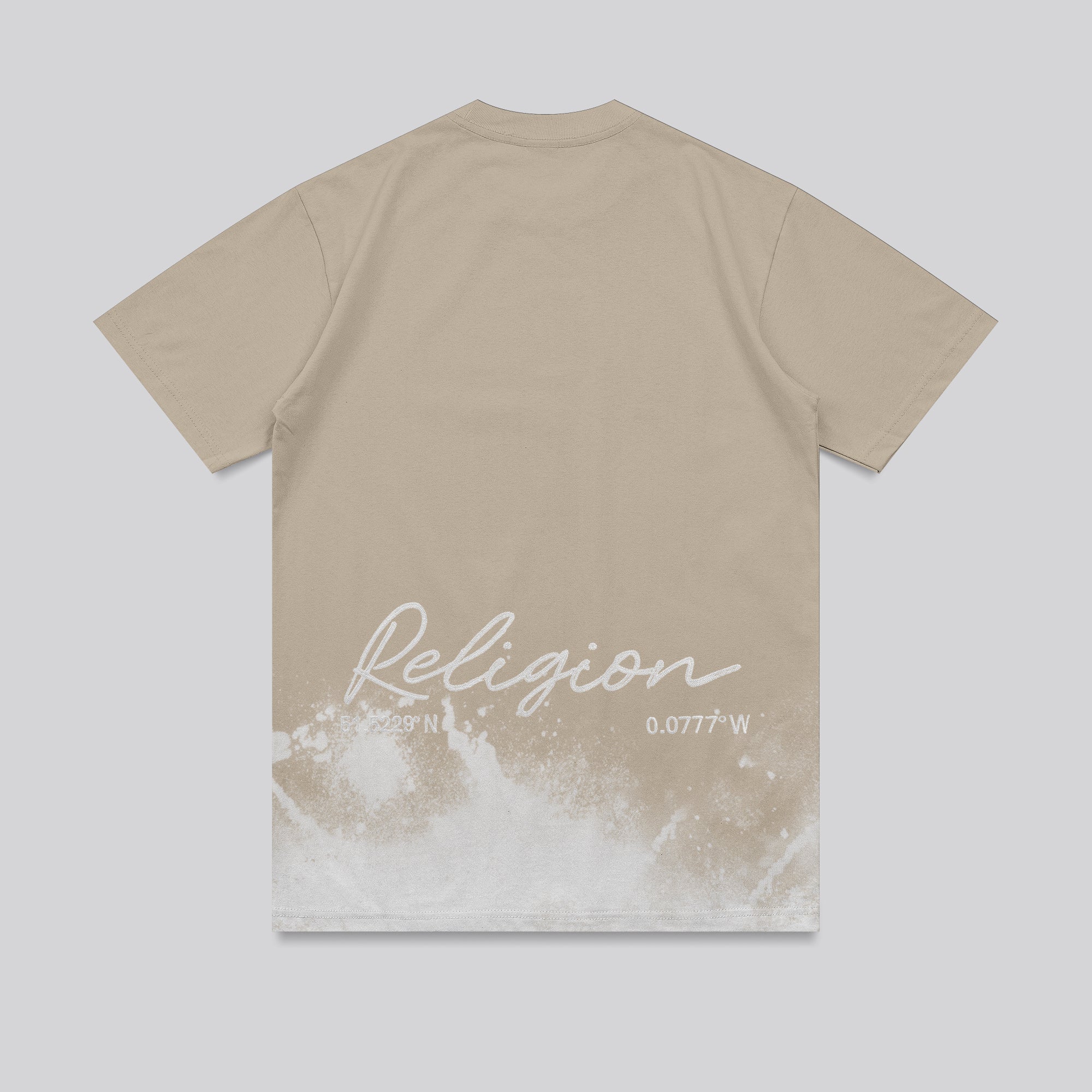 RELIGION BLEACH T-SHIRT FAWN