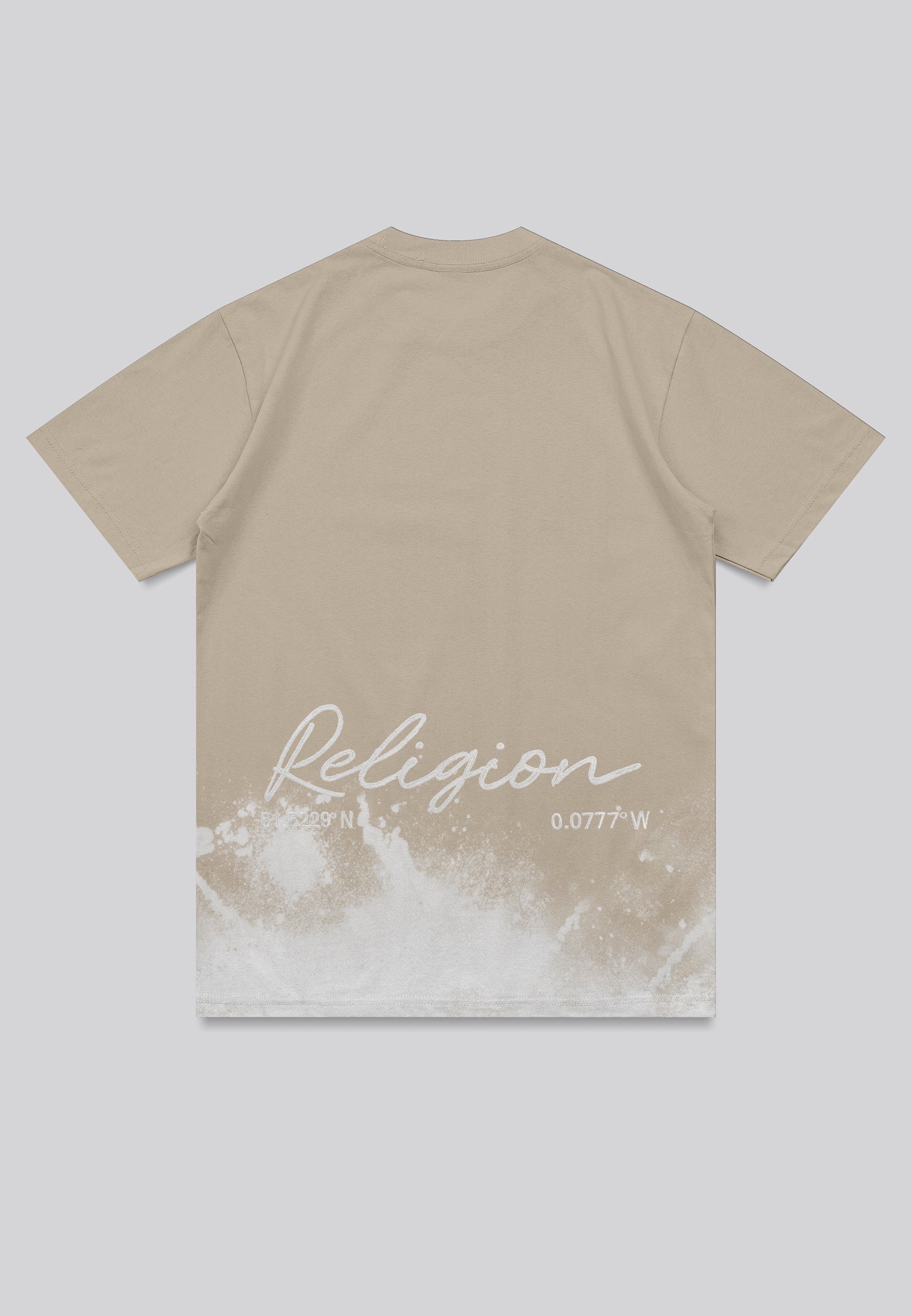 RELIGION BLEACH T-SHIRT FAWN