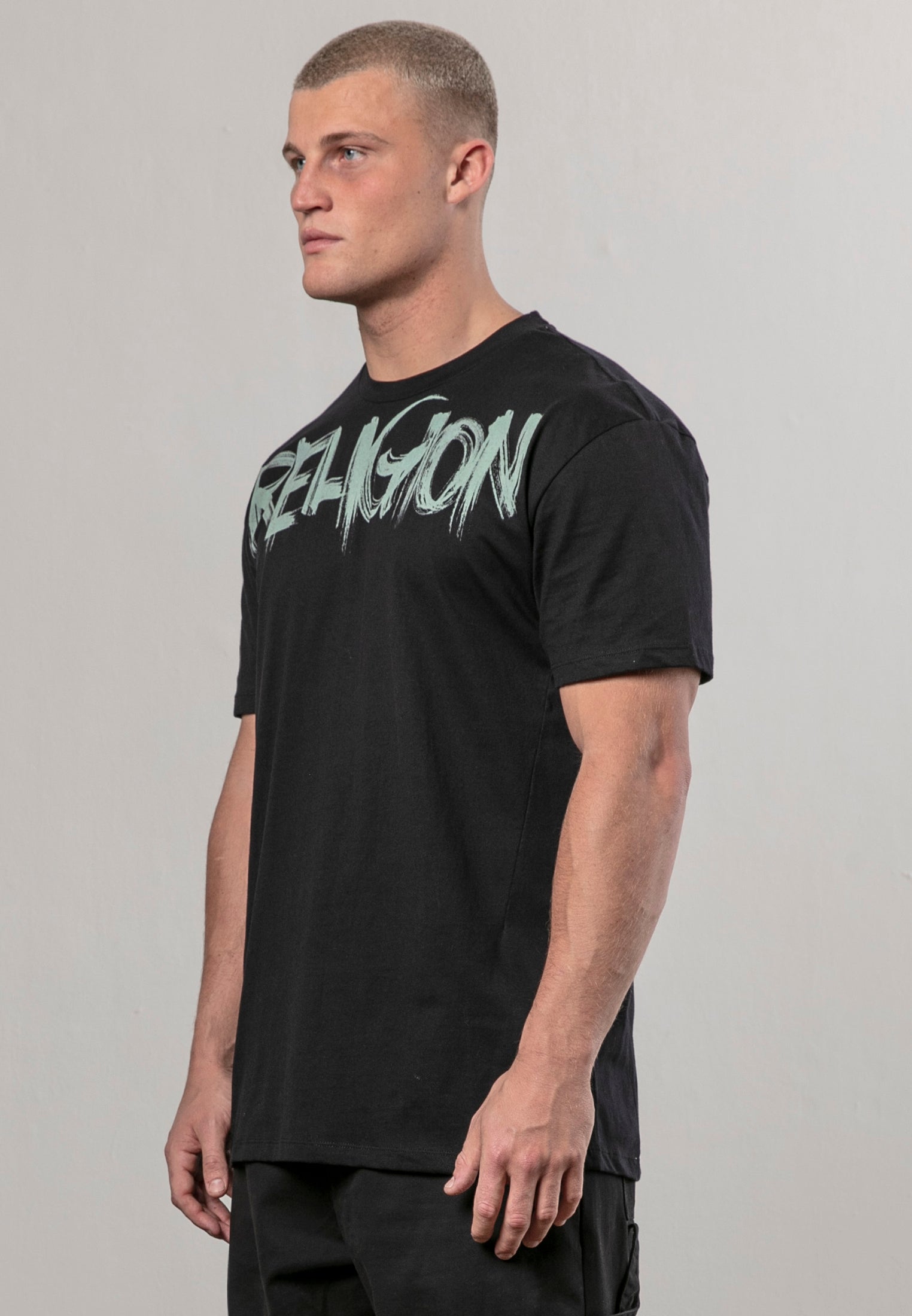 RELIGION BRUSH T-SHIRT BLACK